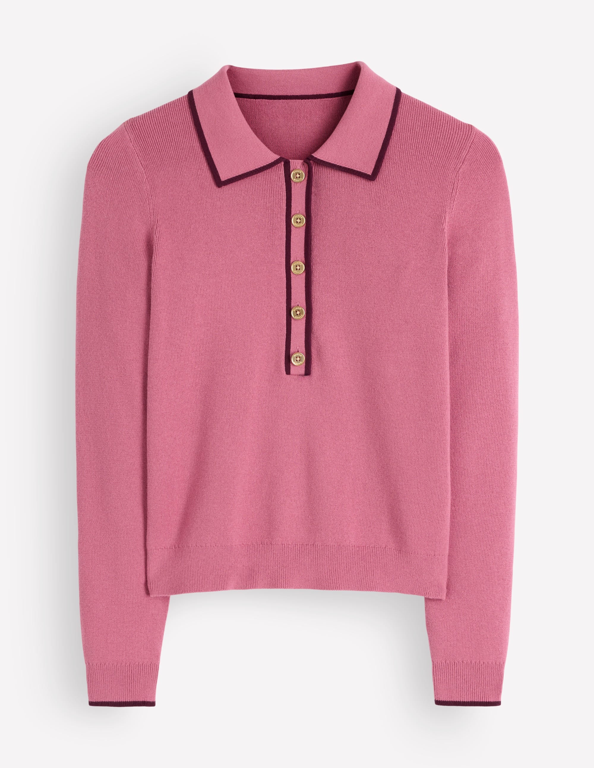 Liz Henley Sweater-Pink Heather - Image 4