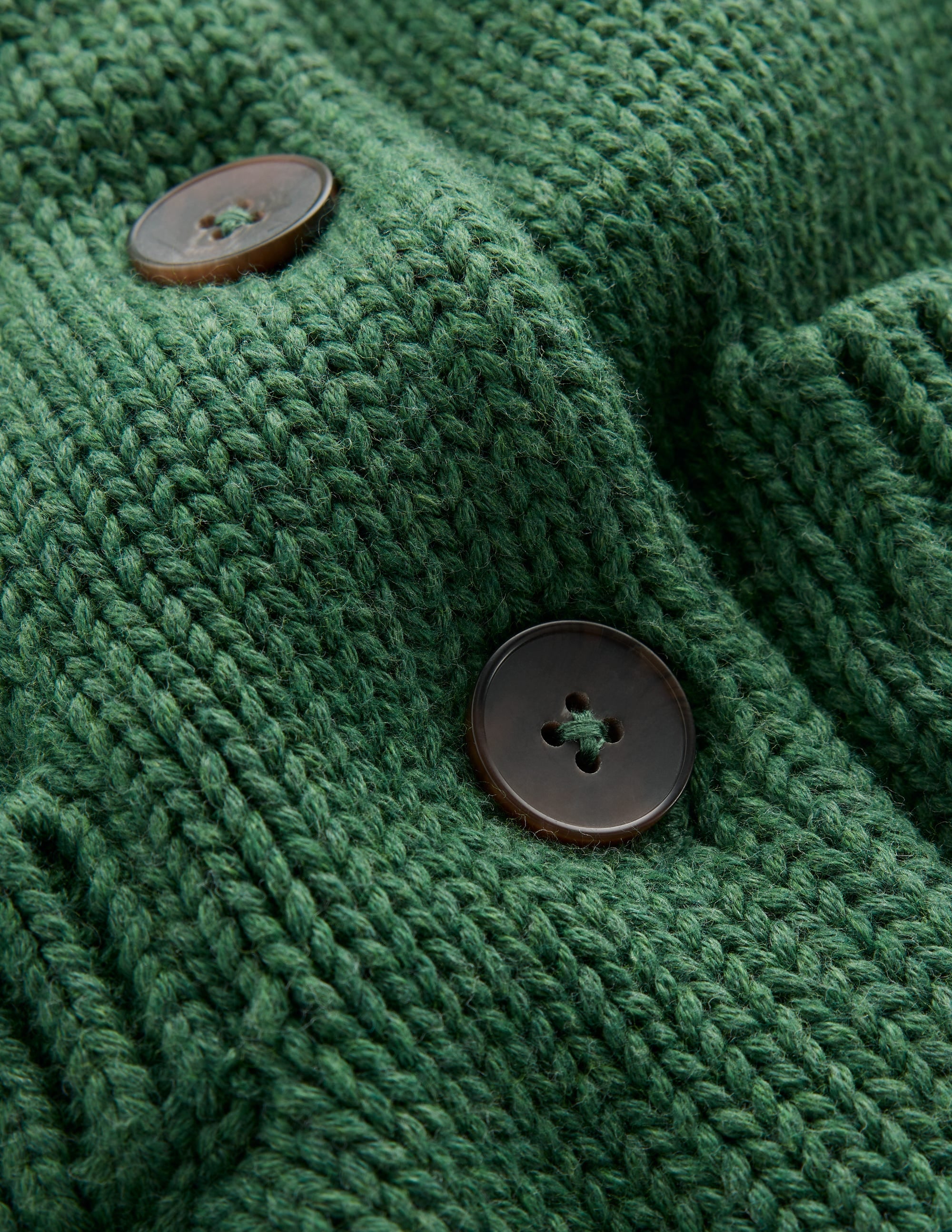 Lucy Chunky Cotton Cardigan-highland green - Image 7