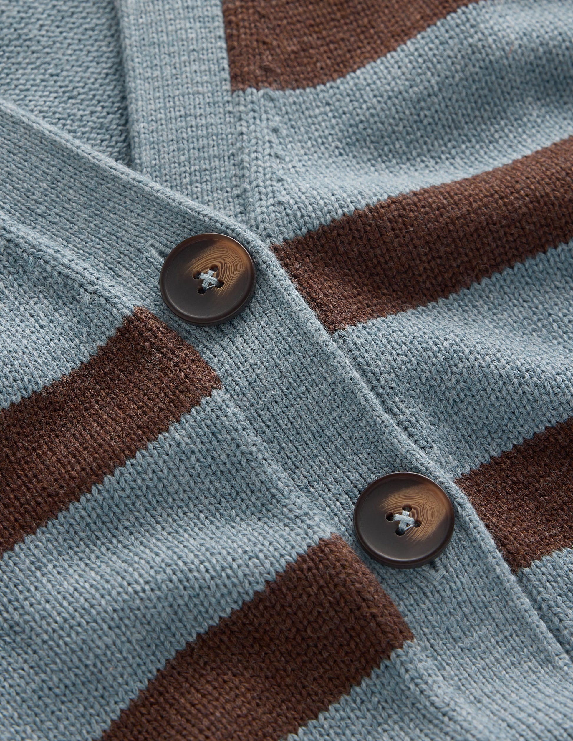 Lucy Relaxed Cotton Cardigan-Pavilion Blue, Brown Stripe-8