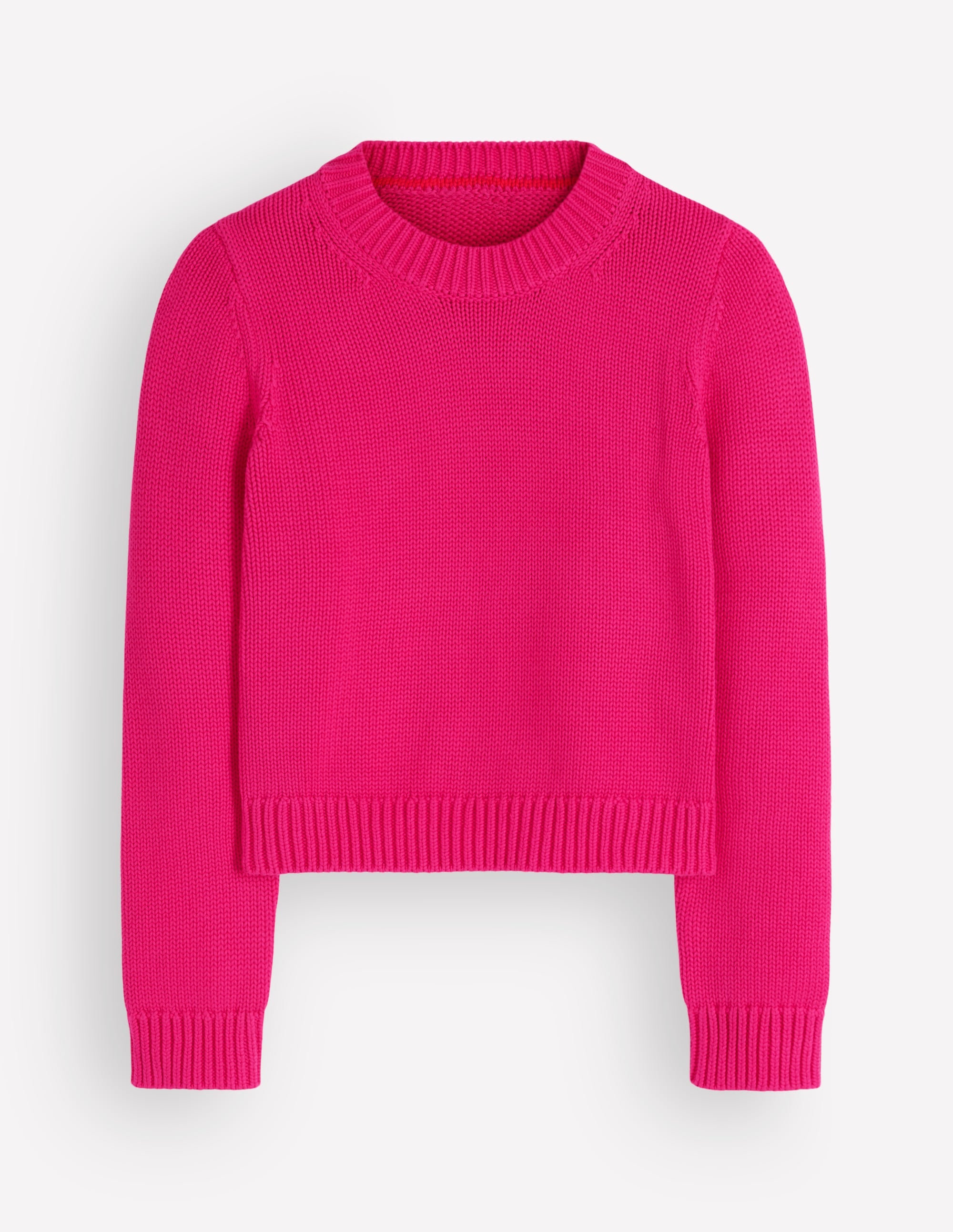 Lucy Chunky Cotton Sweater-Pink peacock - Image 5