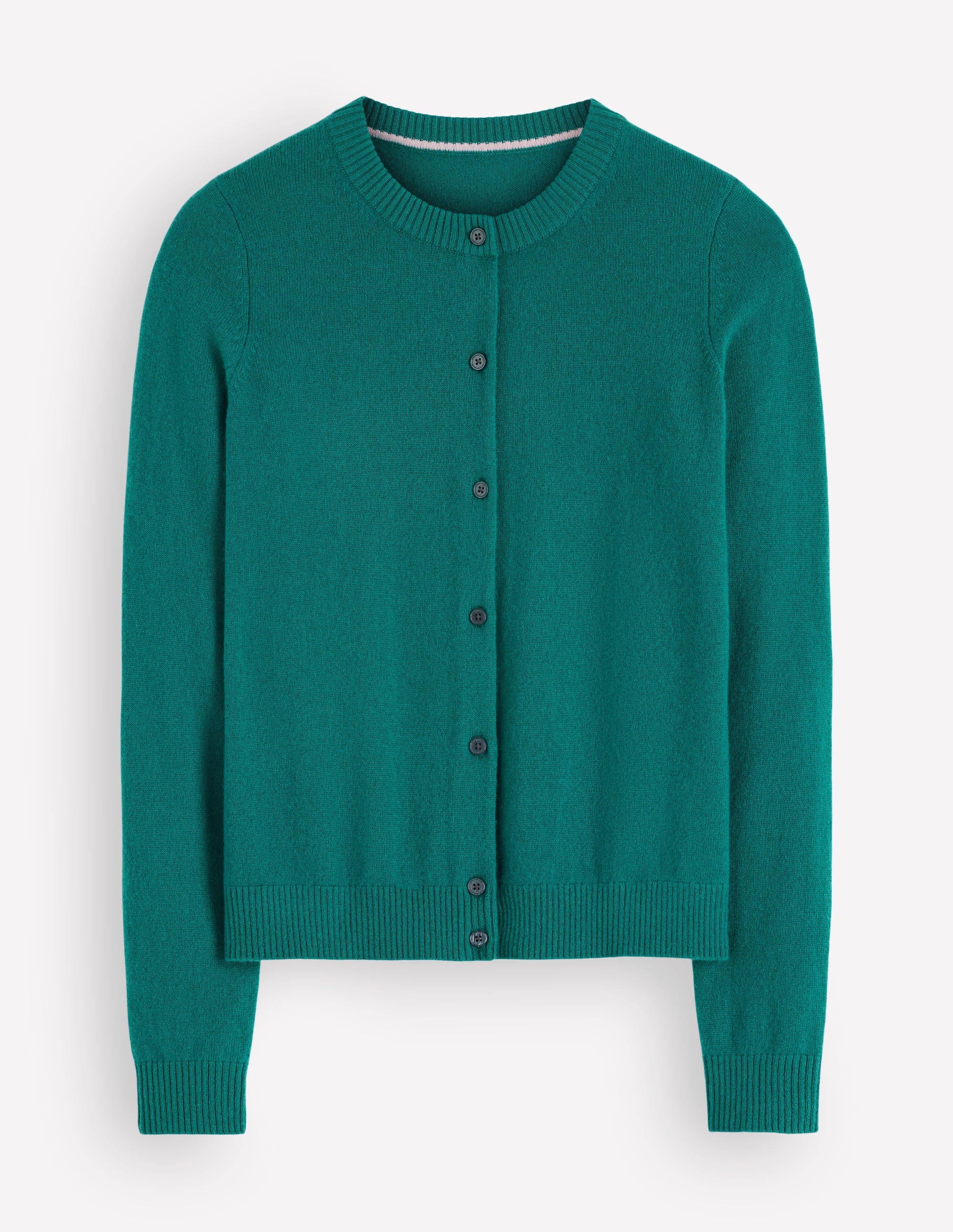 Elsie Cashmere Crew Cardigan-Deep Sea Depths - Image 5