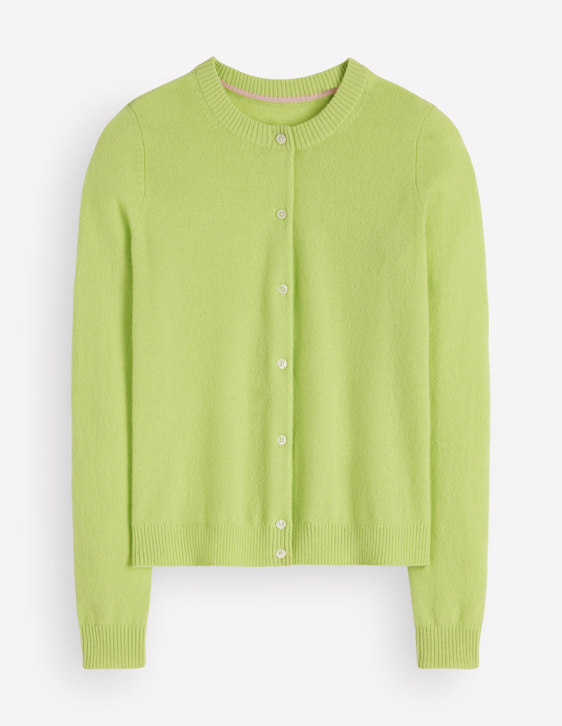 Elsie Cashmere Crew Cardigan-Sweet Mint-7