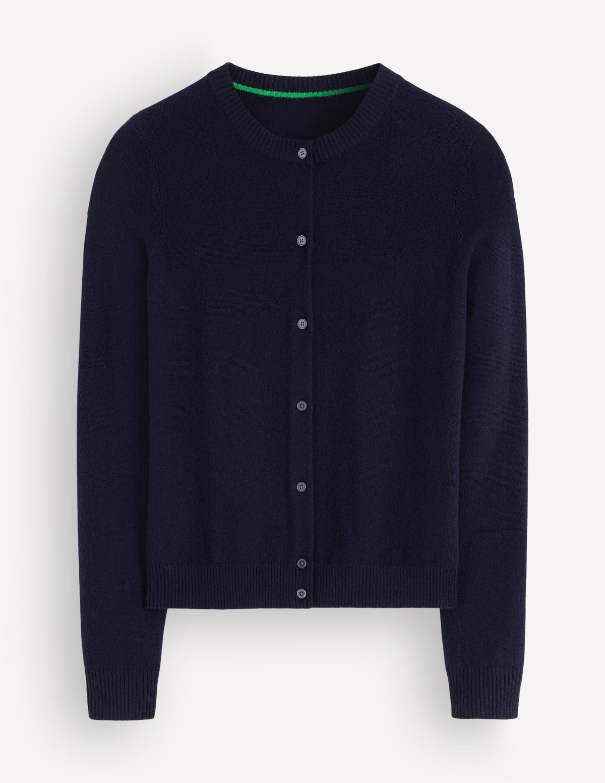 Elsie Cashmere Crew Cardigan-Navy-5