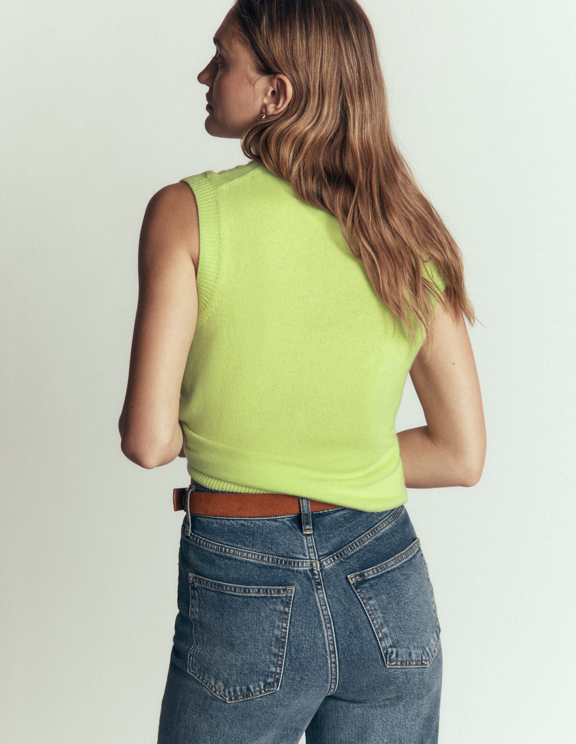 Elsie Cashmere Tank-Sweet Mint - Image 4