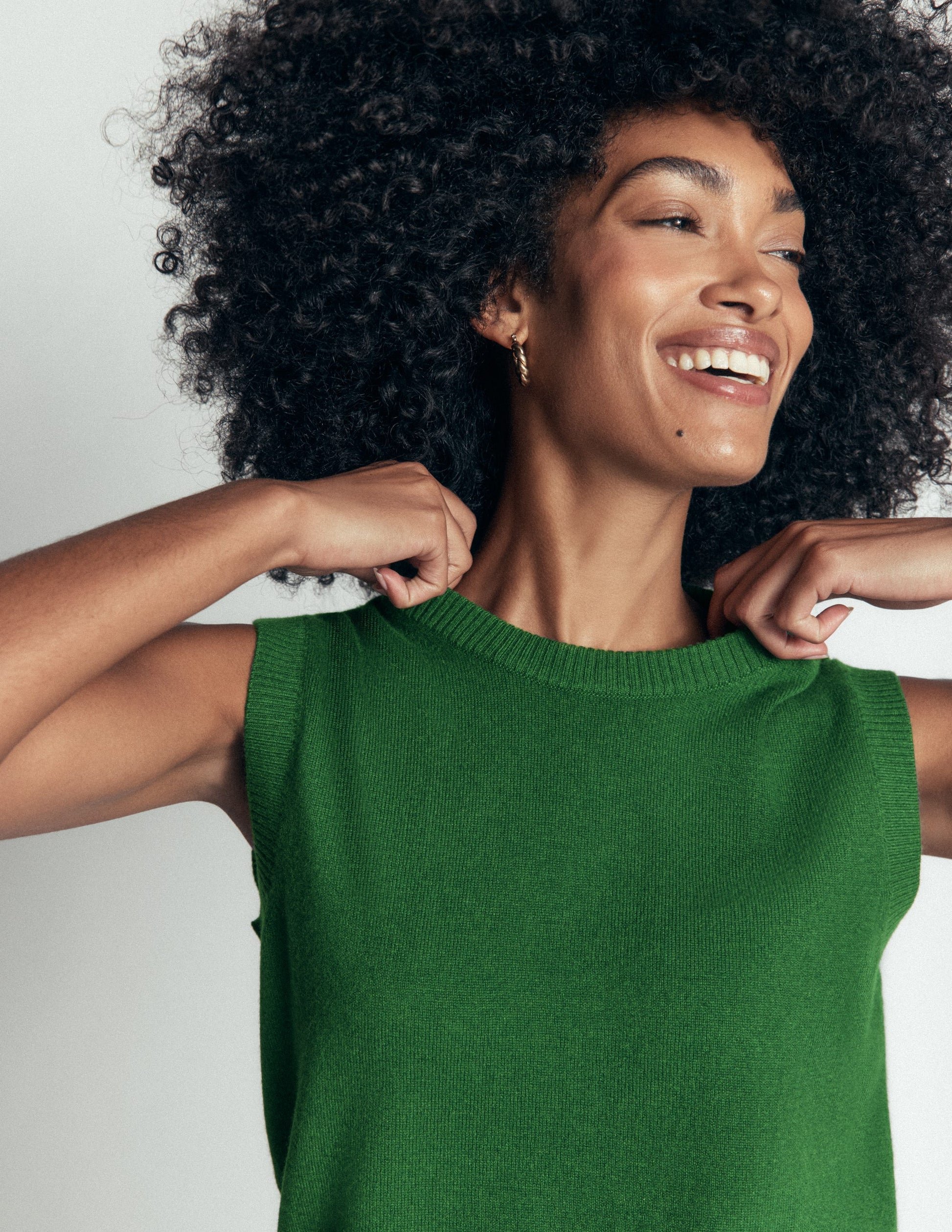 Elsie Cashmere Tank-Fresh Green-2