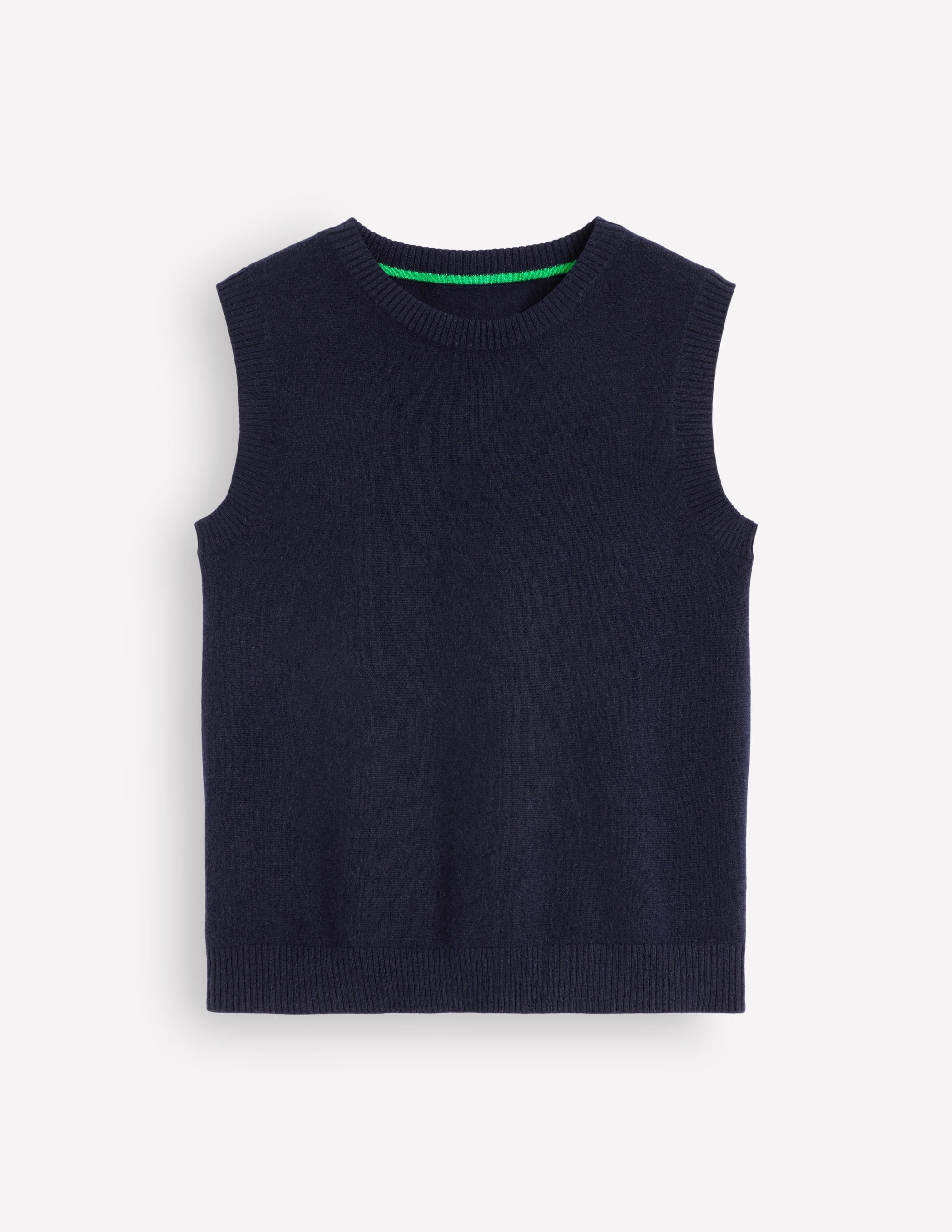 Elsie Cashmere Tank-Navy - Image 5