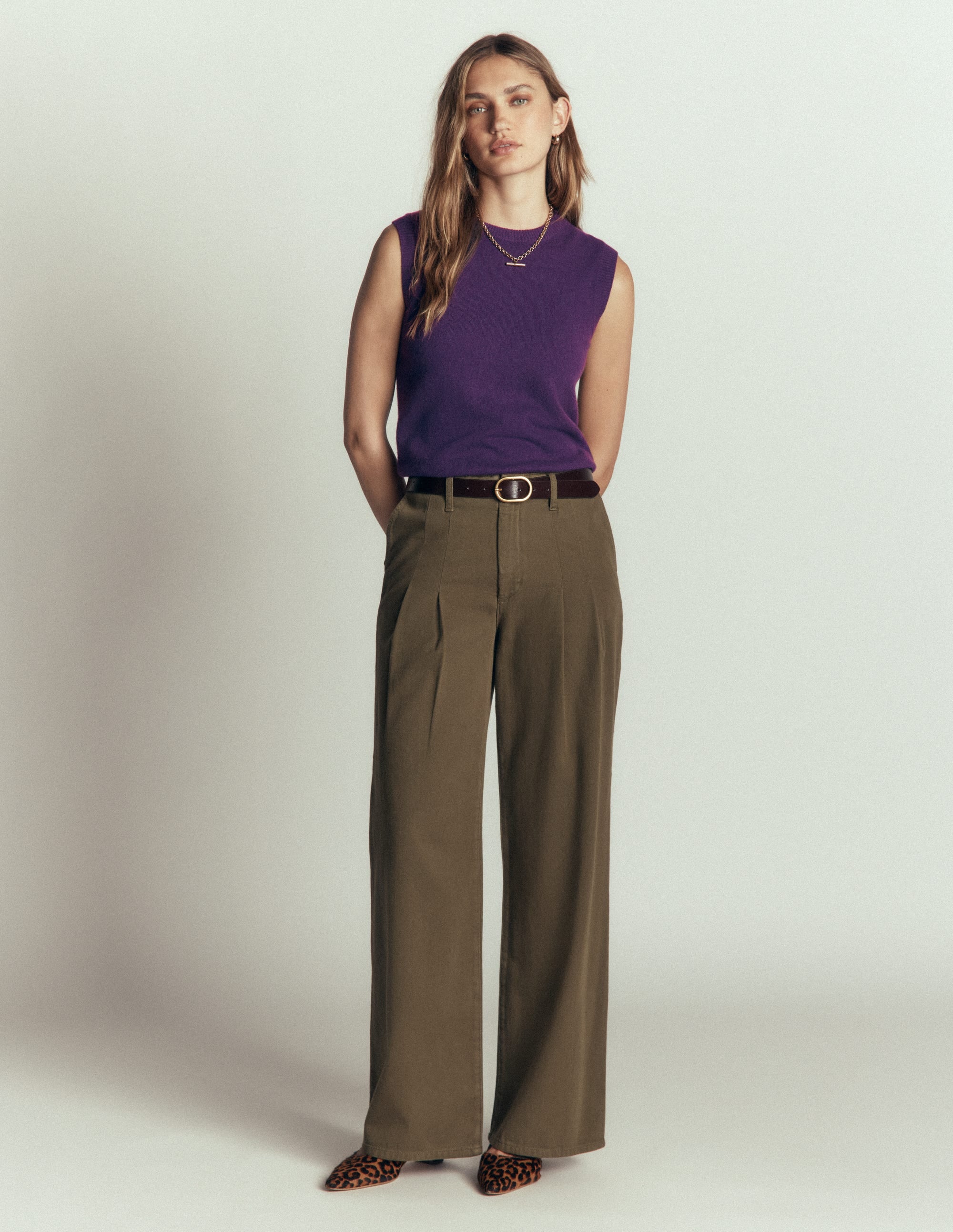 Elsie Cashmere Tank-Deep Grape - Image 4
