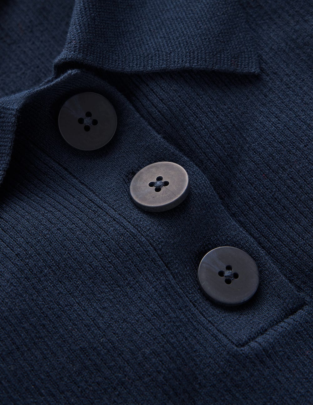 Rhianne Cotton Rib Jumper-Navy - Image 5