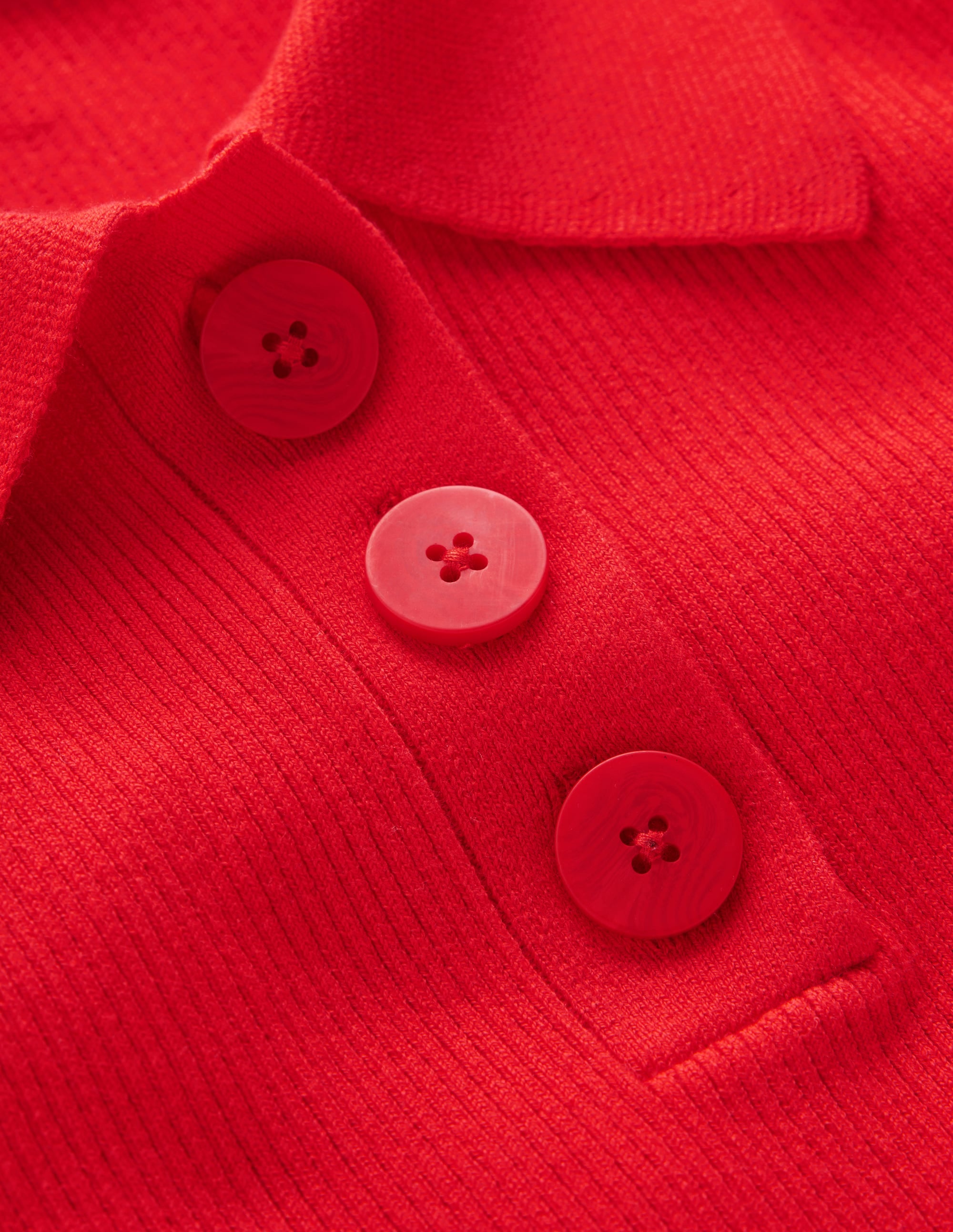 Rhianne Cotton Rib Jumper-Poppy Red - Image 8