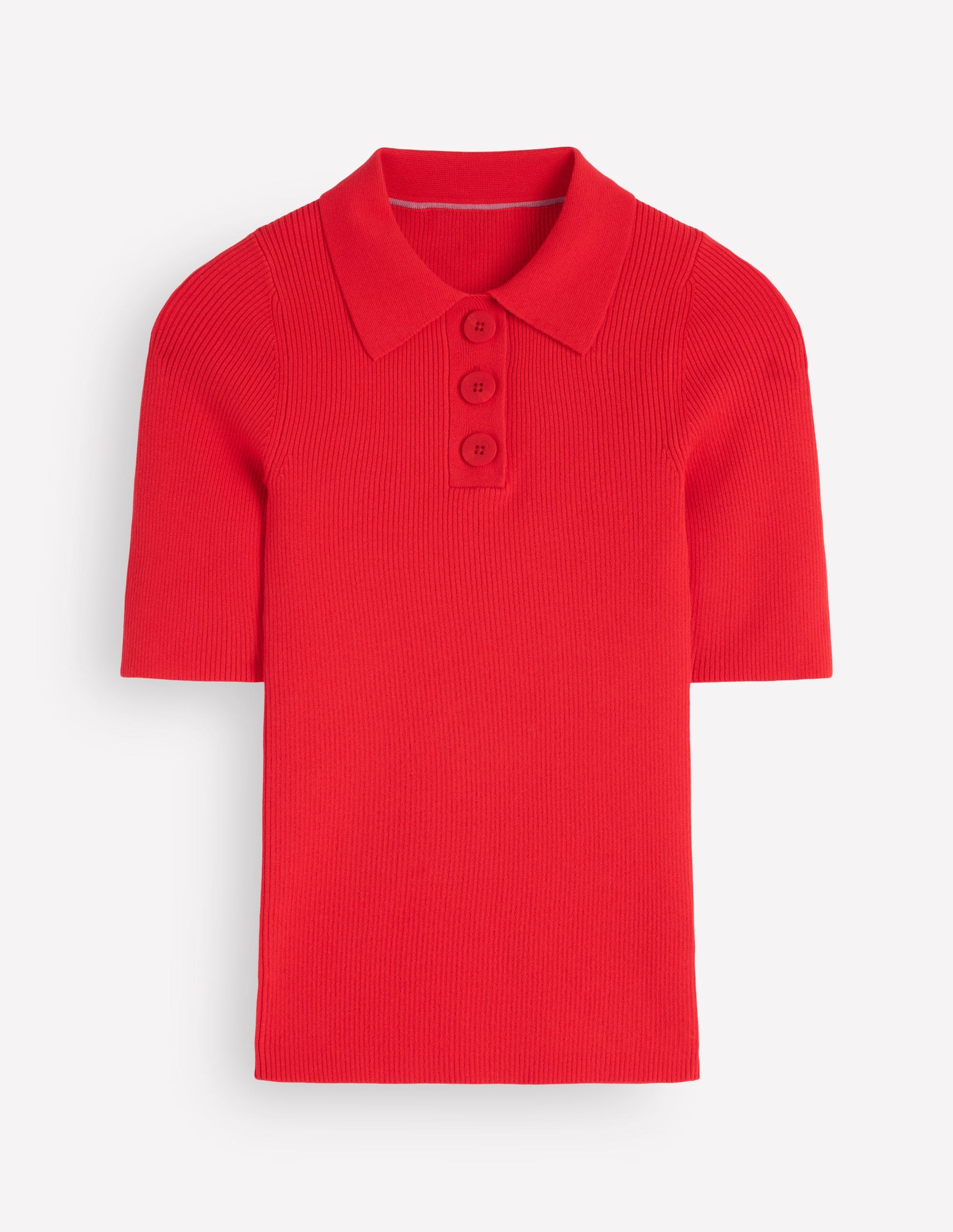 Rhianne Cotton Rib Jumper-Poppy Red-8