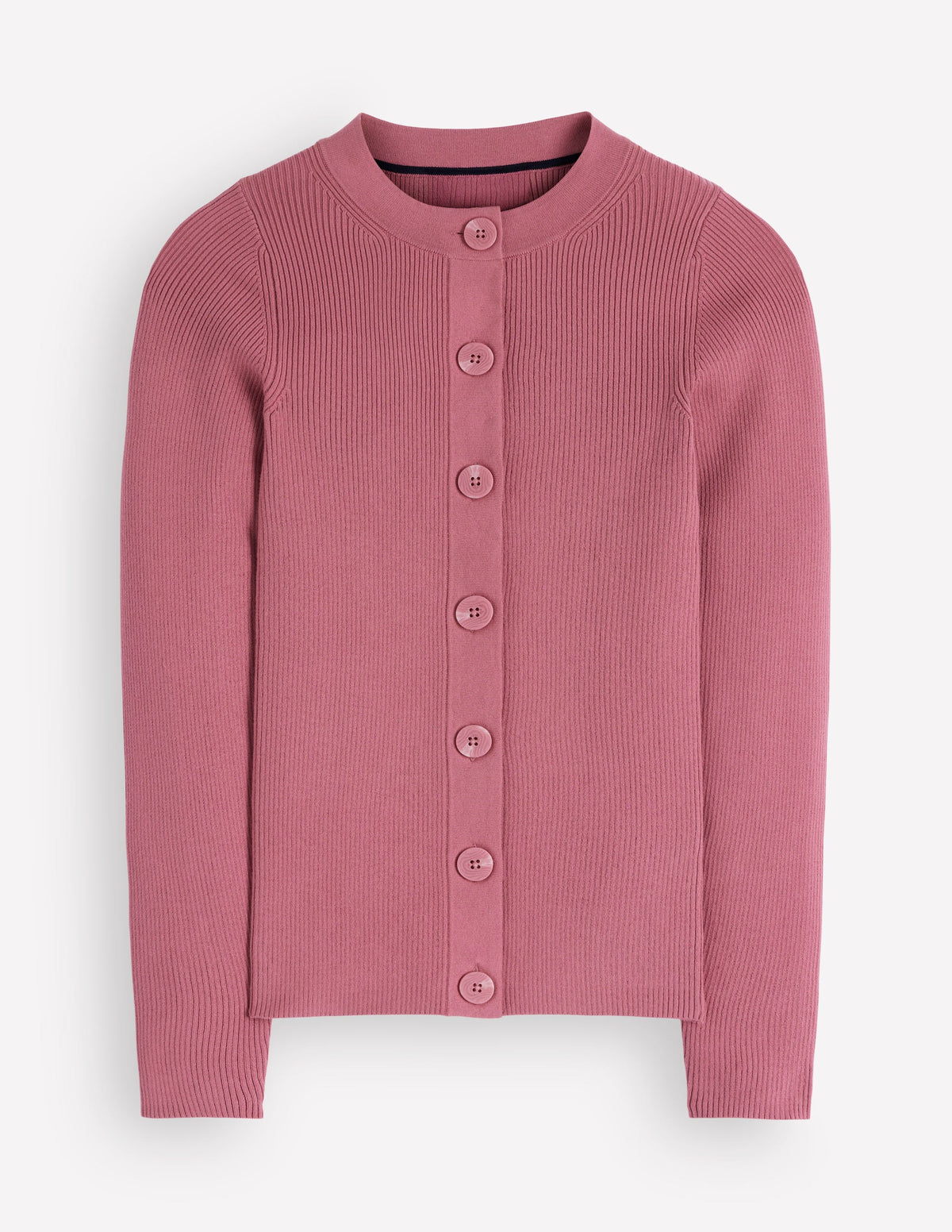 Rhianne Cotton Rib Cardigan-Piink Heather-7