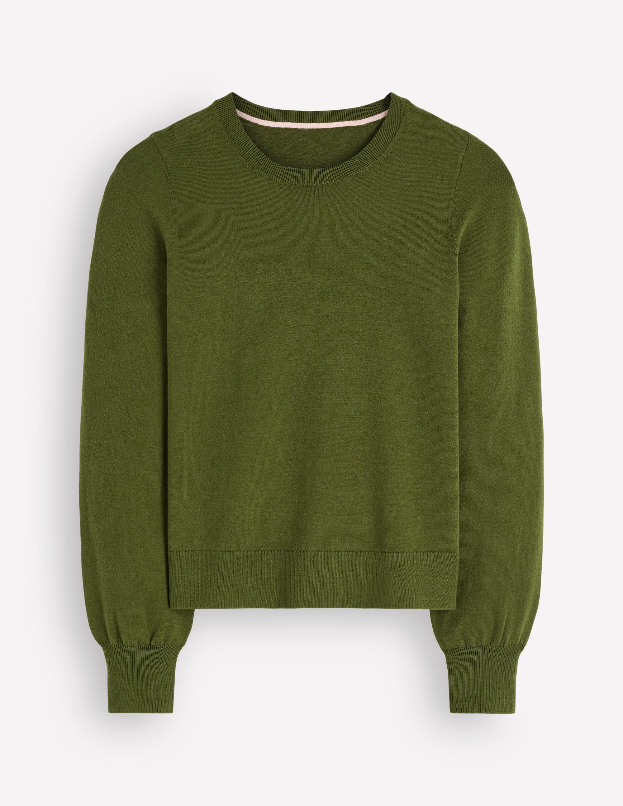 Camilla Cotton Crew Sweater-Forest Green - Image 7