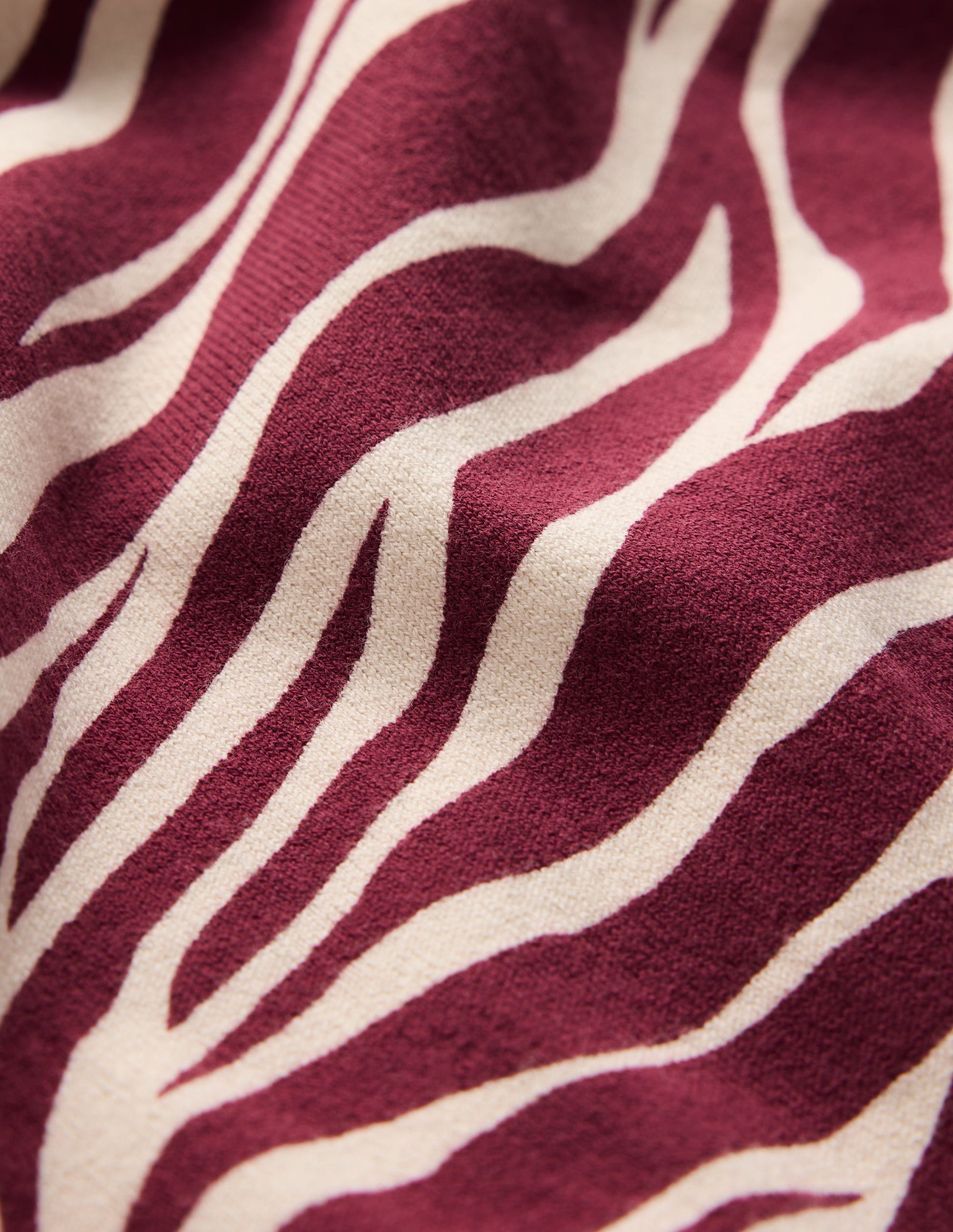 Camilla Cotton Crew Sweater-Chestnut, Zebra Swirl-6