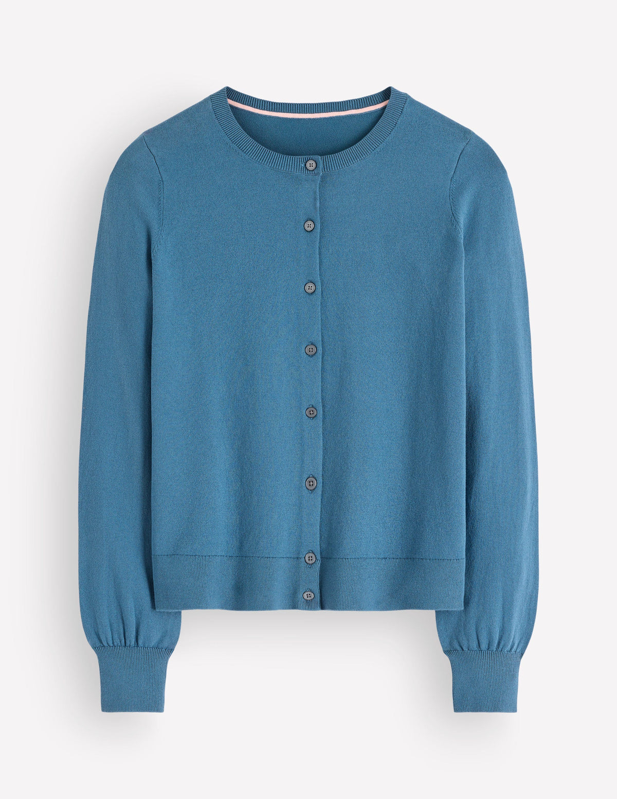 Camilla Cotton Crew Cardigan-Storm Blue-4