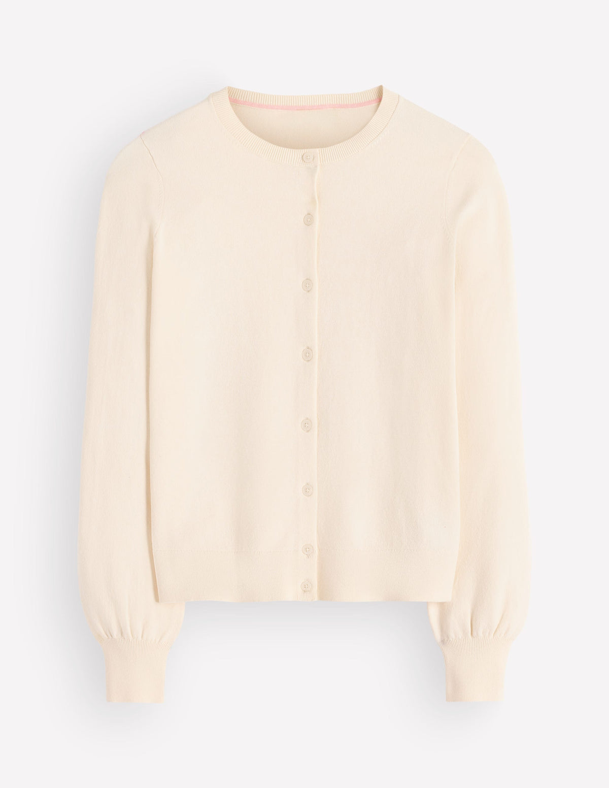 Camilla Cotton Crew Cardigan-Ivory-7