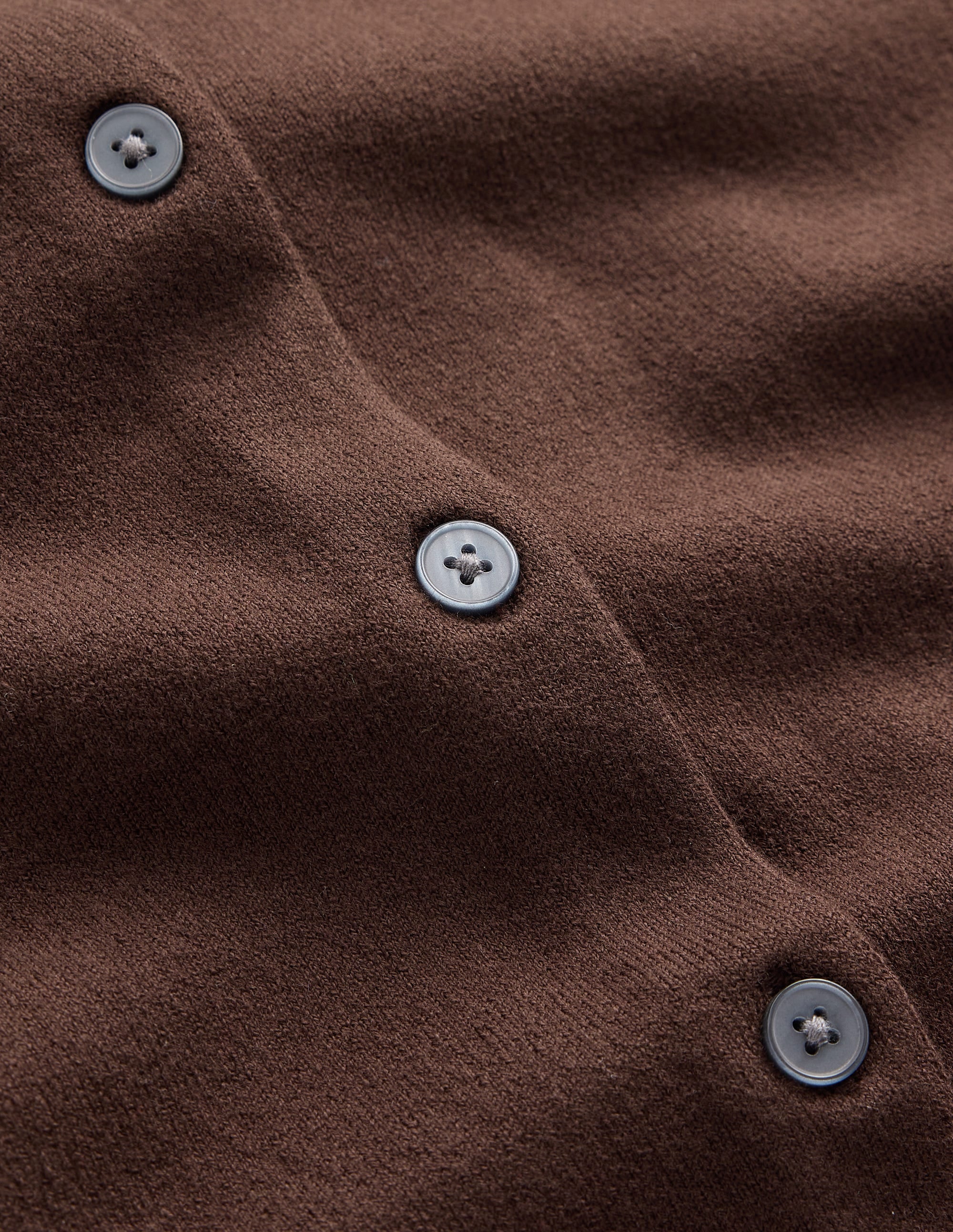 Camilla Cotton Crew Cardigan-Bitter Chocolate - Image 7