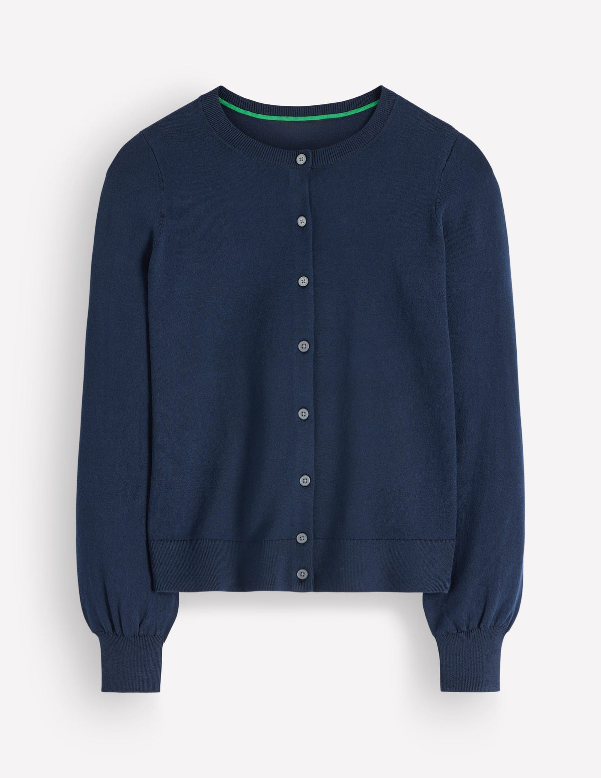 Camilla Cotton Crew Cardigan-Navy-7