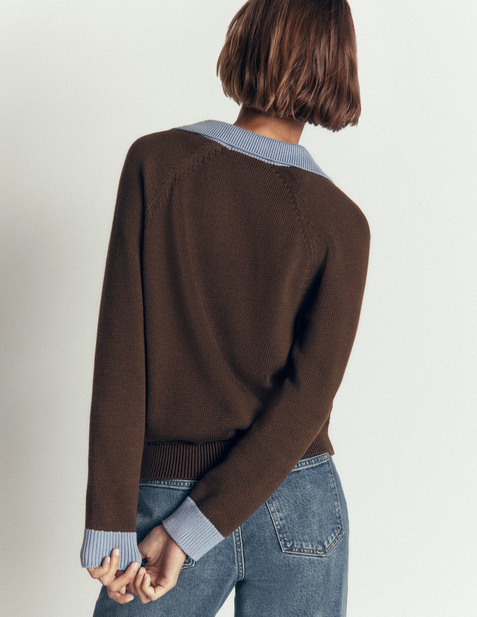 Lucy Cotton Henley Sweater-Bitter Chocolate-3