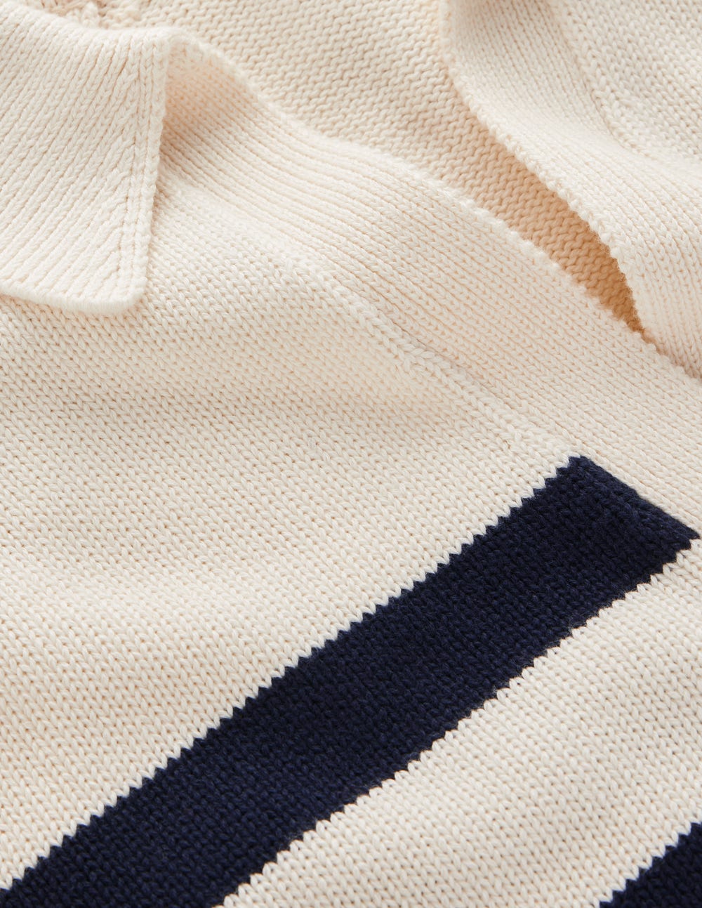 Lucy Cotton Henley Sweater-Ivory, Navy Stripe-7