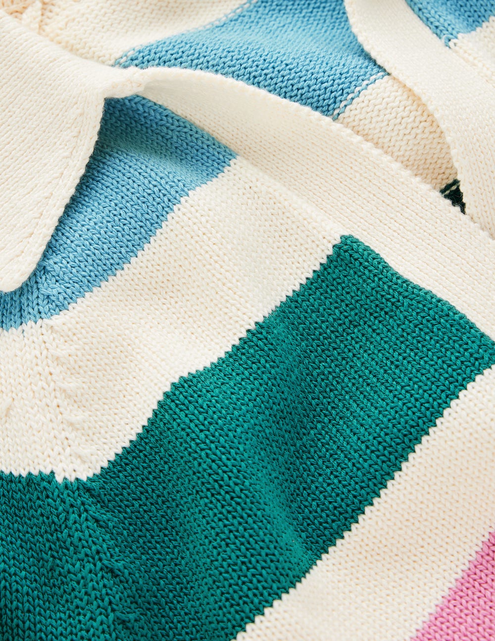 Lucy Cotton Henley Sweater-Multi Stripe - Image 8