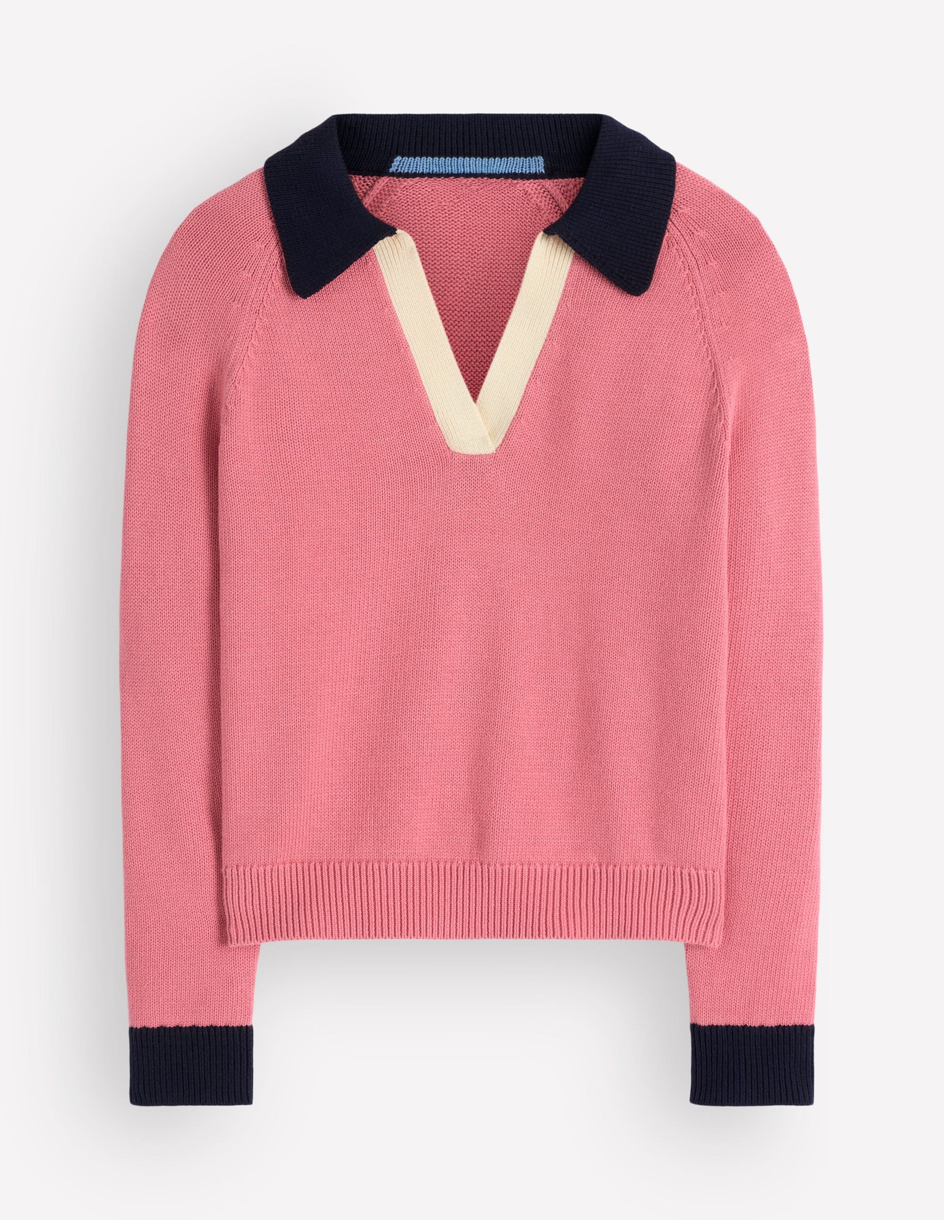 Lucy Cotton Henley Sweater-Forminca Pink-5