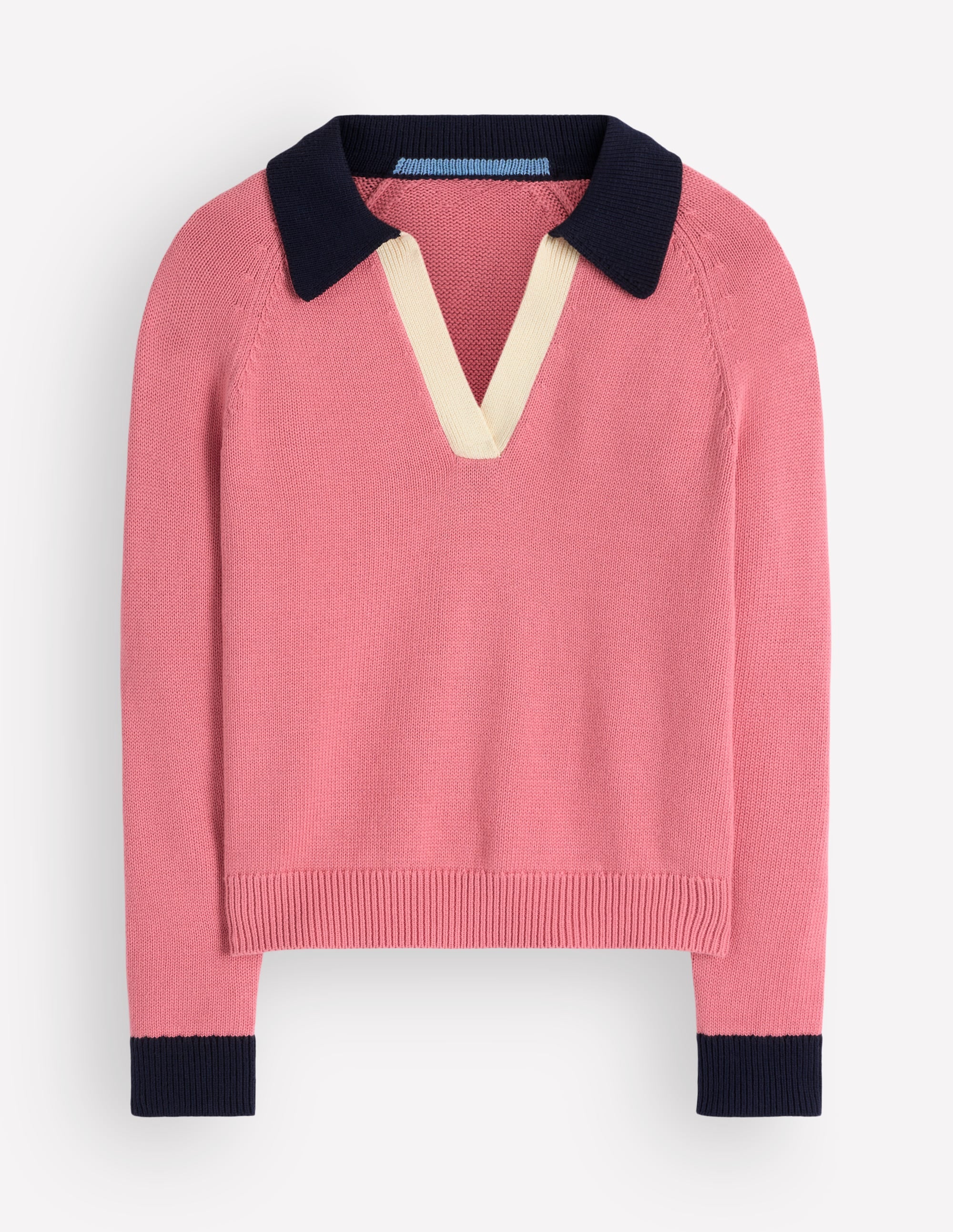 Lucy Cotton Henley Sweater-Forminca Pink - Image 5
