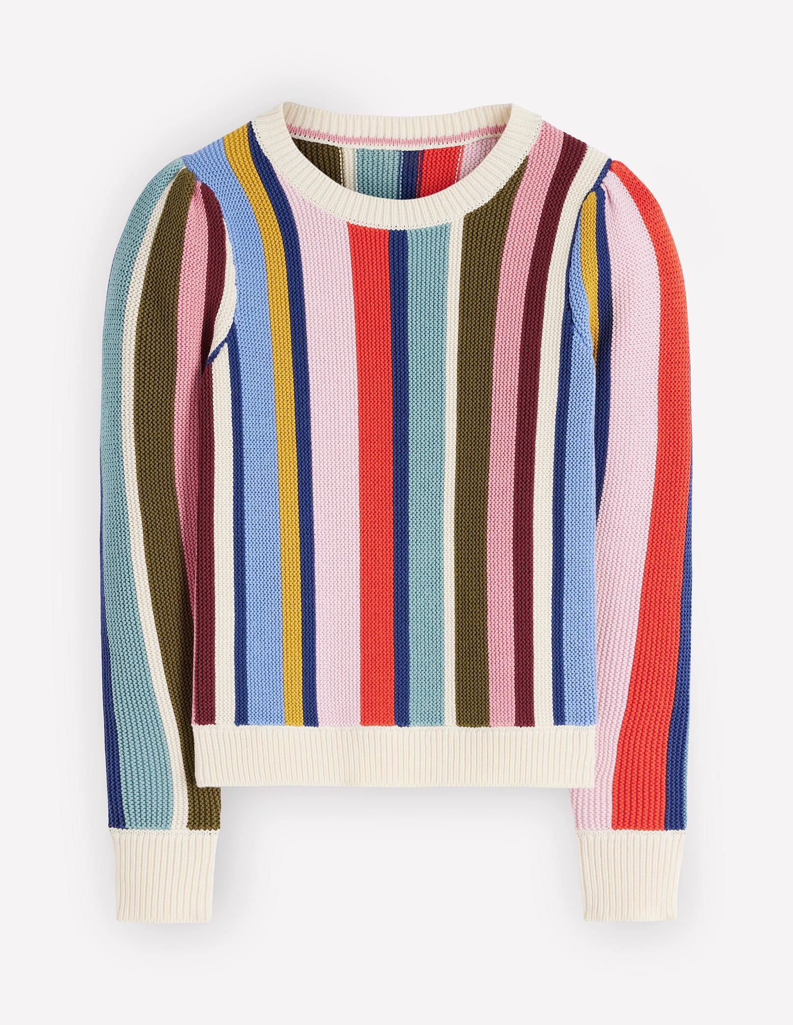 Textured Stitch Jumper-Multi Stripe - Image 7