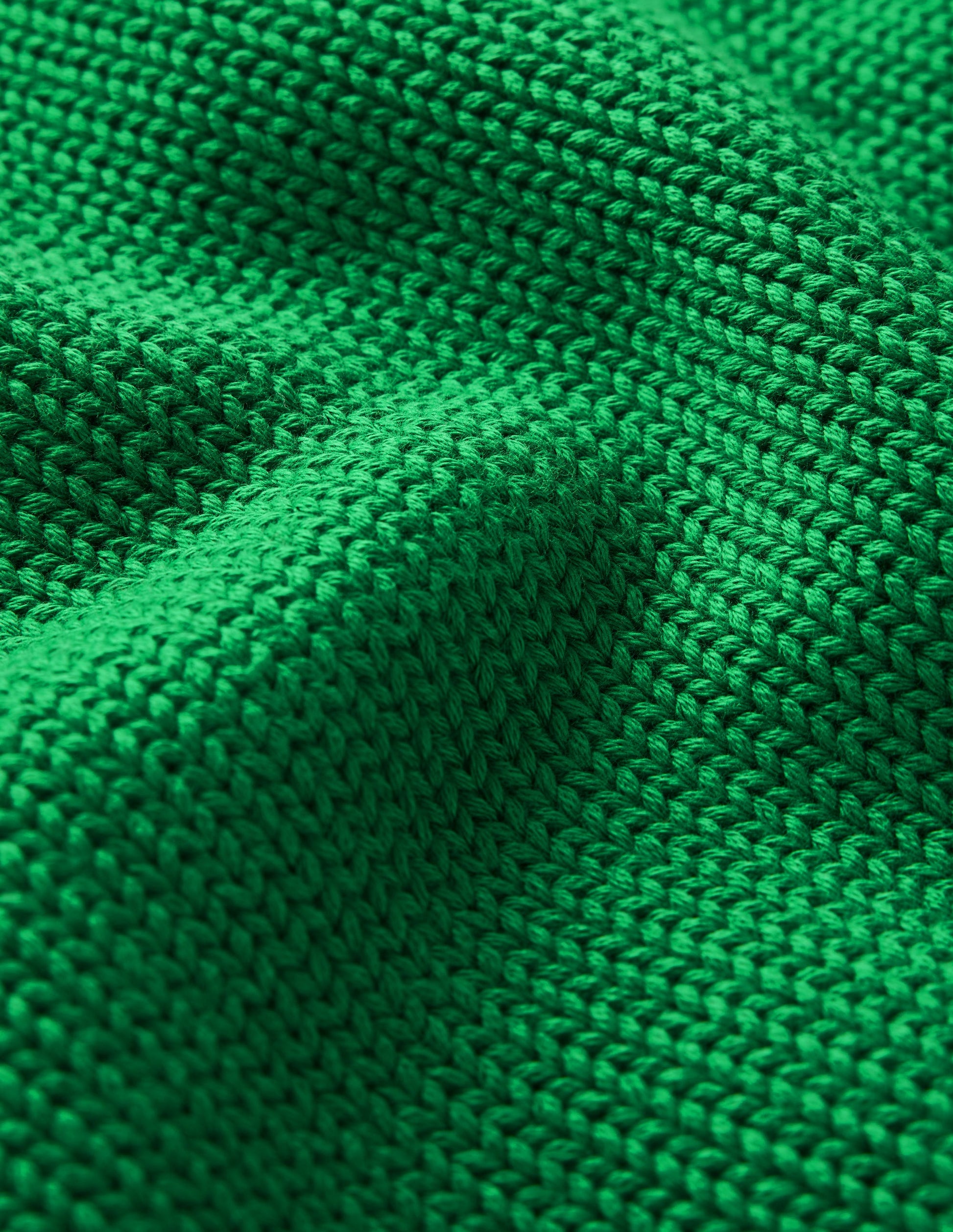 Lucy Cotton V-neck Sweater-Highland Green-8
