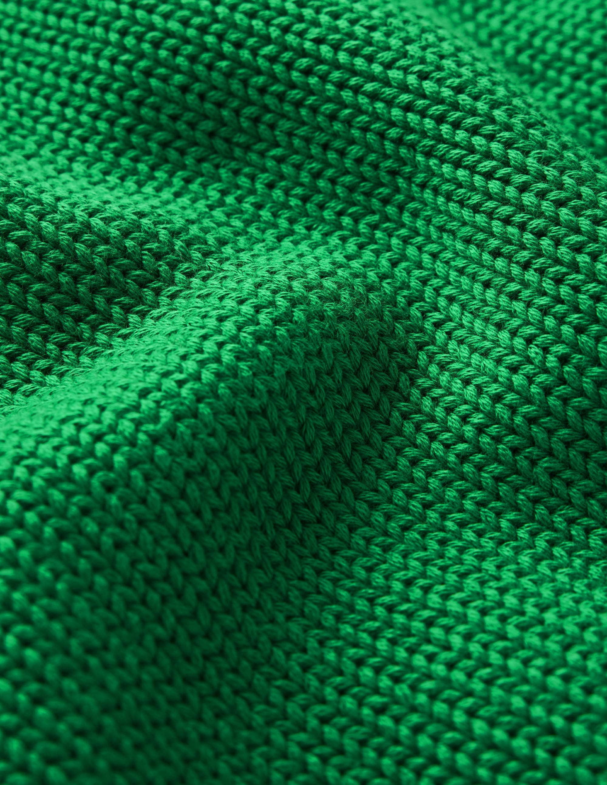 Lucy Cotton V-neck Sweater-Highland Green - Image 8