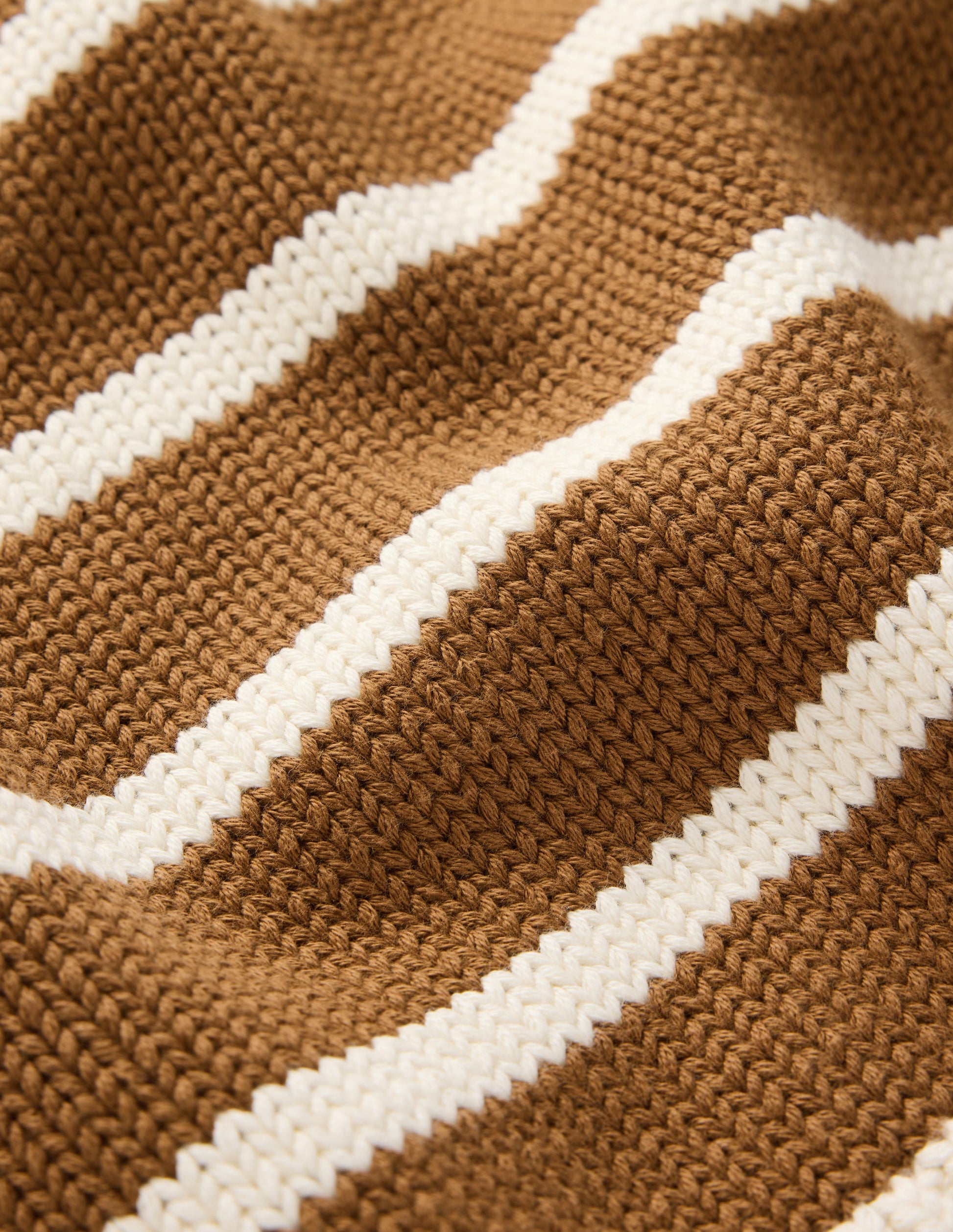 Lucy Cotton V-neck Sweater-Gingerbread, Ivory-9
