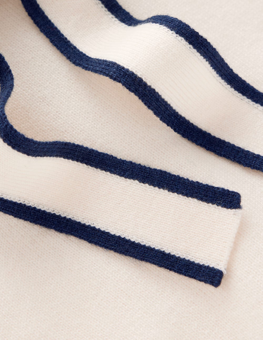 Bow Neck Knitted T-shirt-Ivory - Image 8