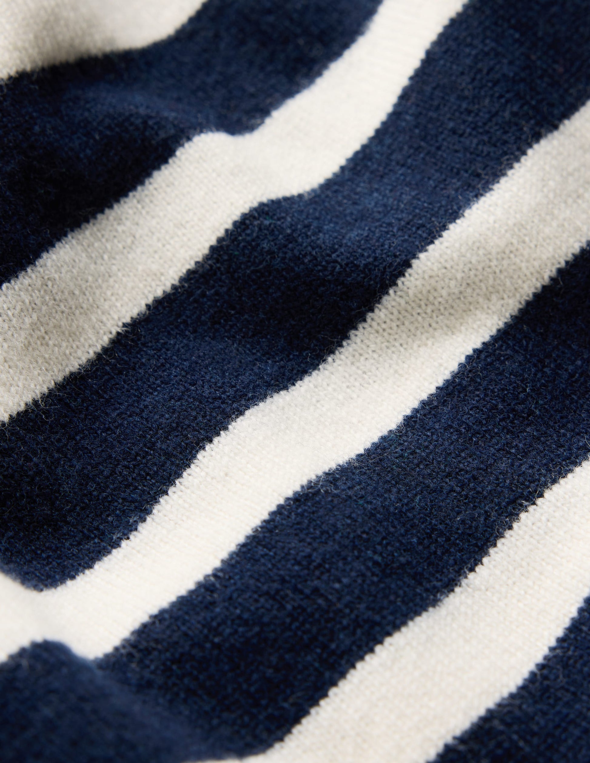 Bow Neck Knitted T-shirt-Navy, Ivory Stripe-9