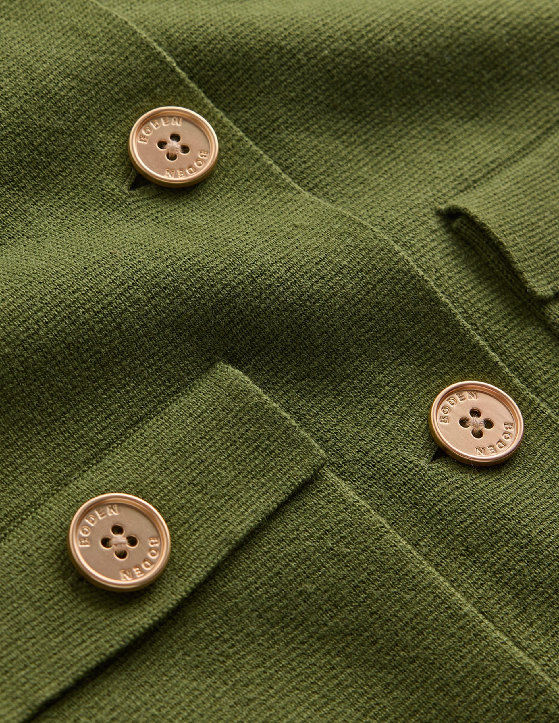 Phoebe Collared Knitted Jacket-Forest Green-5