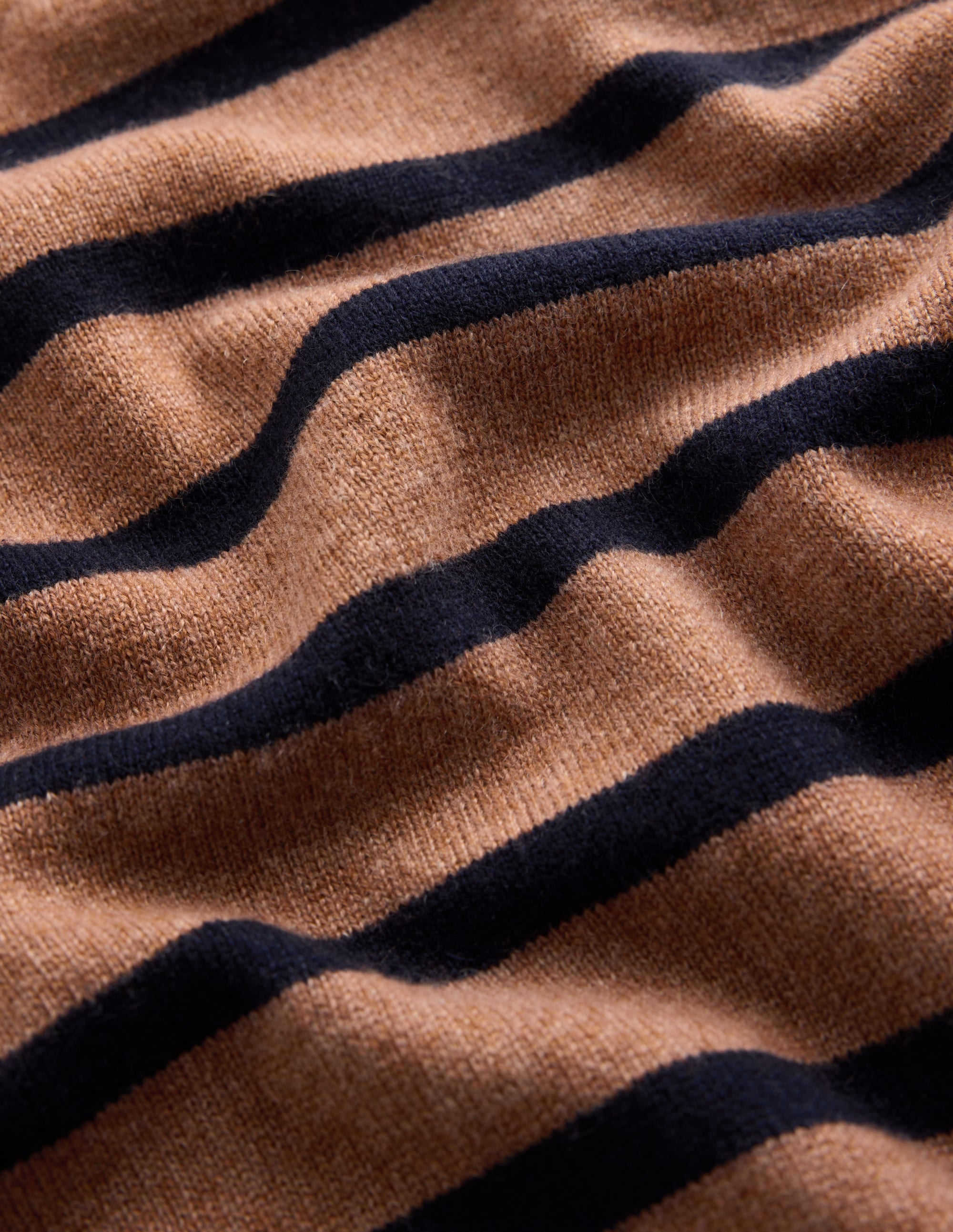 Elsie Cashmere Crew Sweater-Warm Ginger, Stripe - Image 6