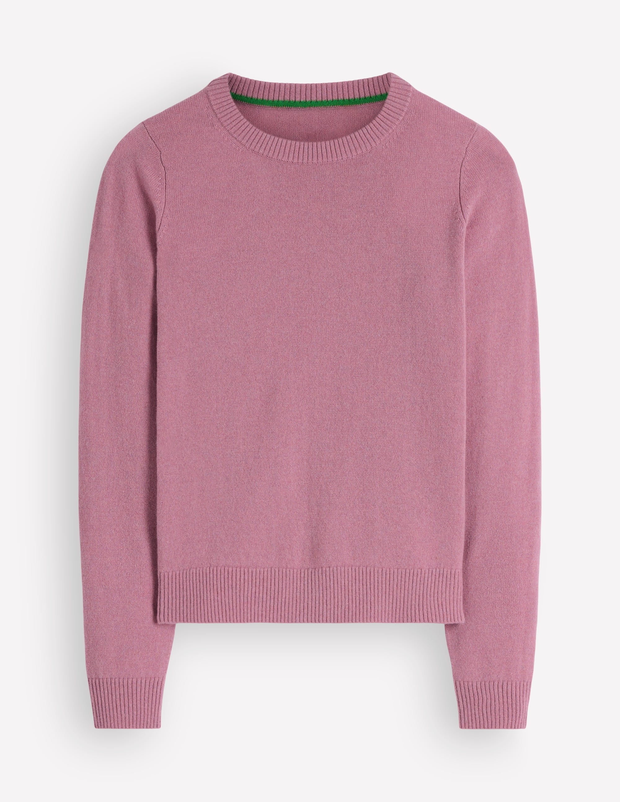 Elsie Cashmere Crew Sweater-Pink Heather - Image 4
