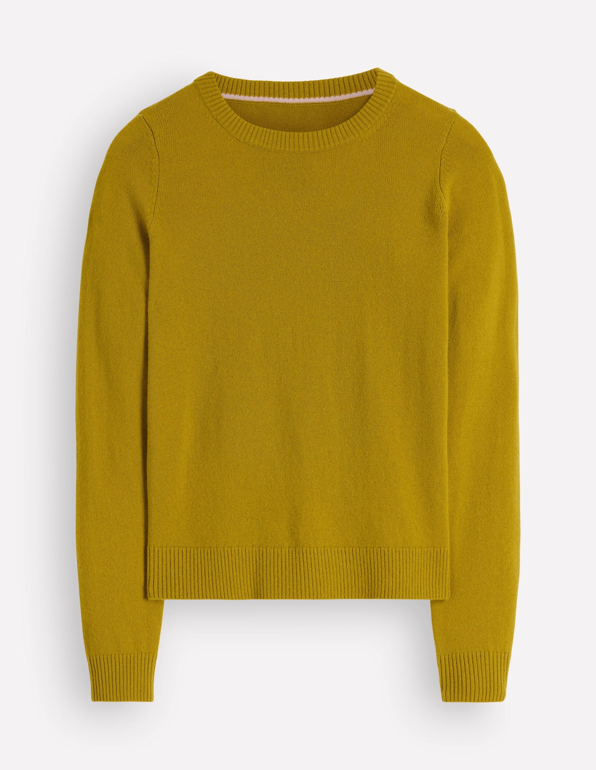 Elsie Cashmere Crew Sweater-Spiced Yellow-6