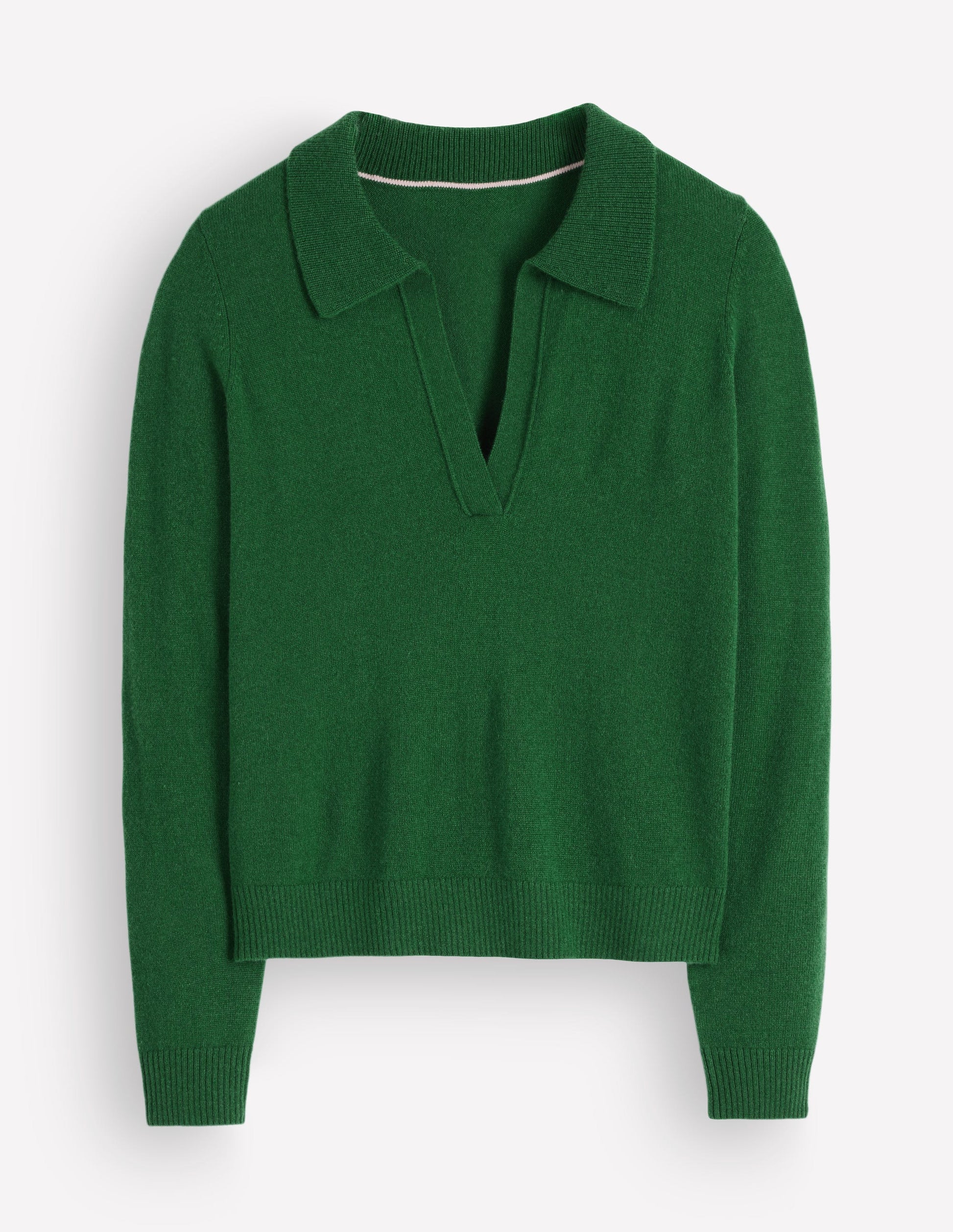Elsie Cashmere Henley Sweater-Fresh Green-5