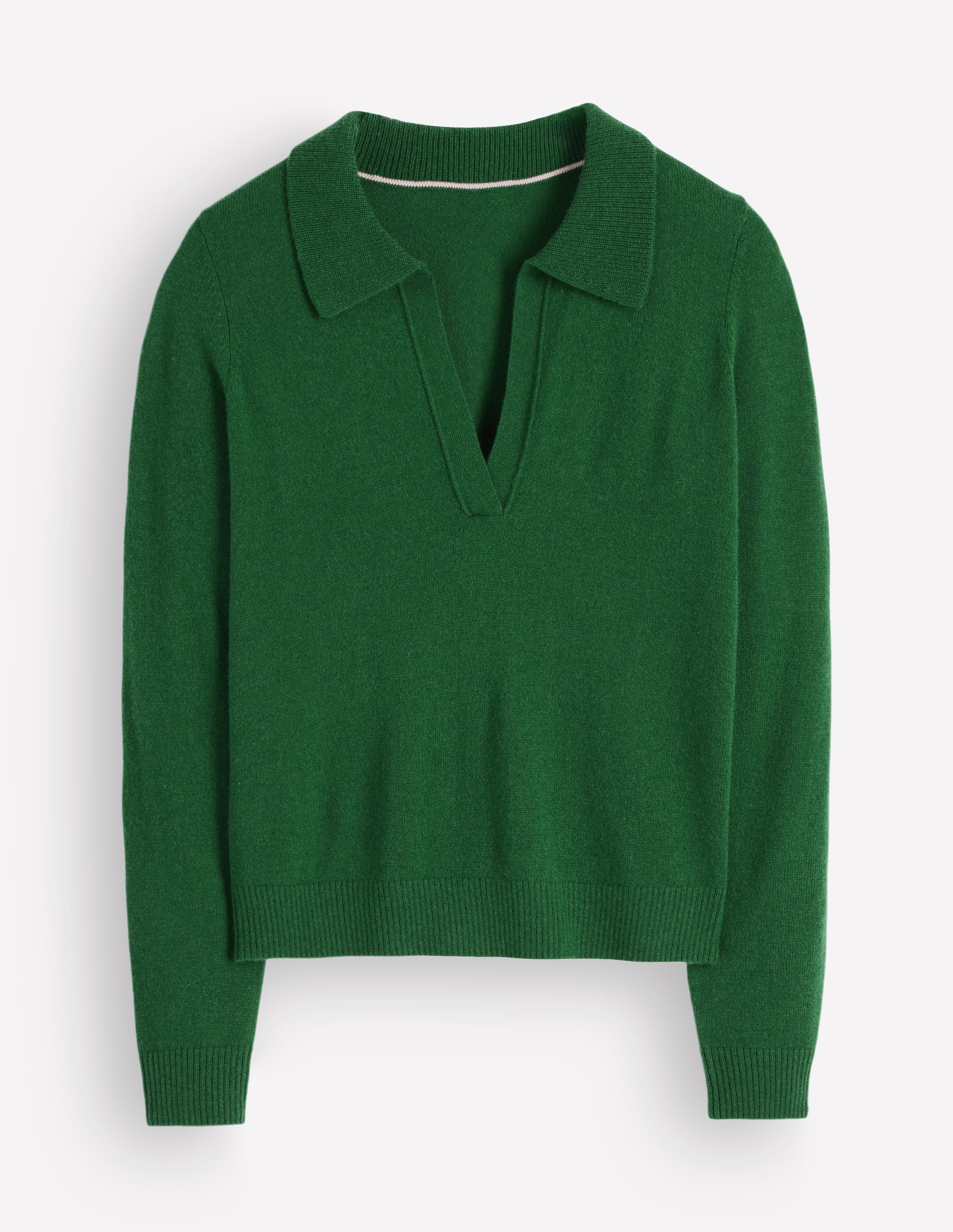 Elsie Cashmere Henley Sweater-Fresh Green - Image 5