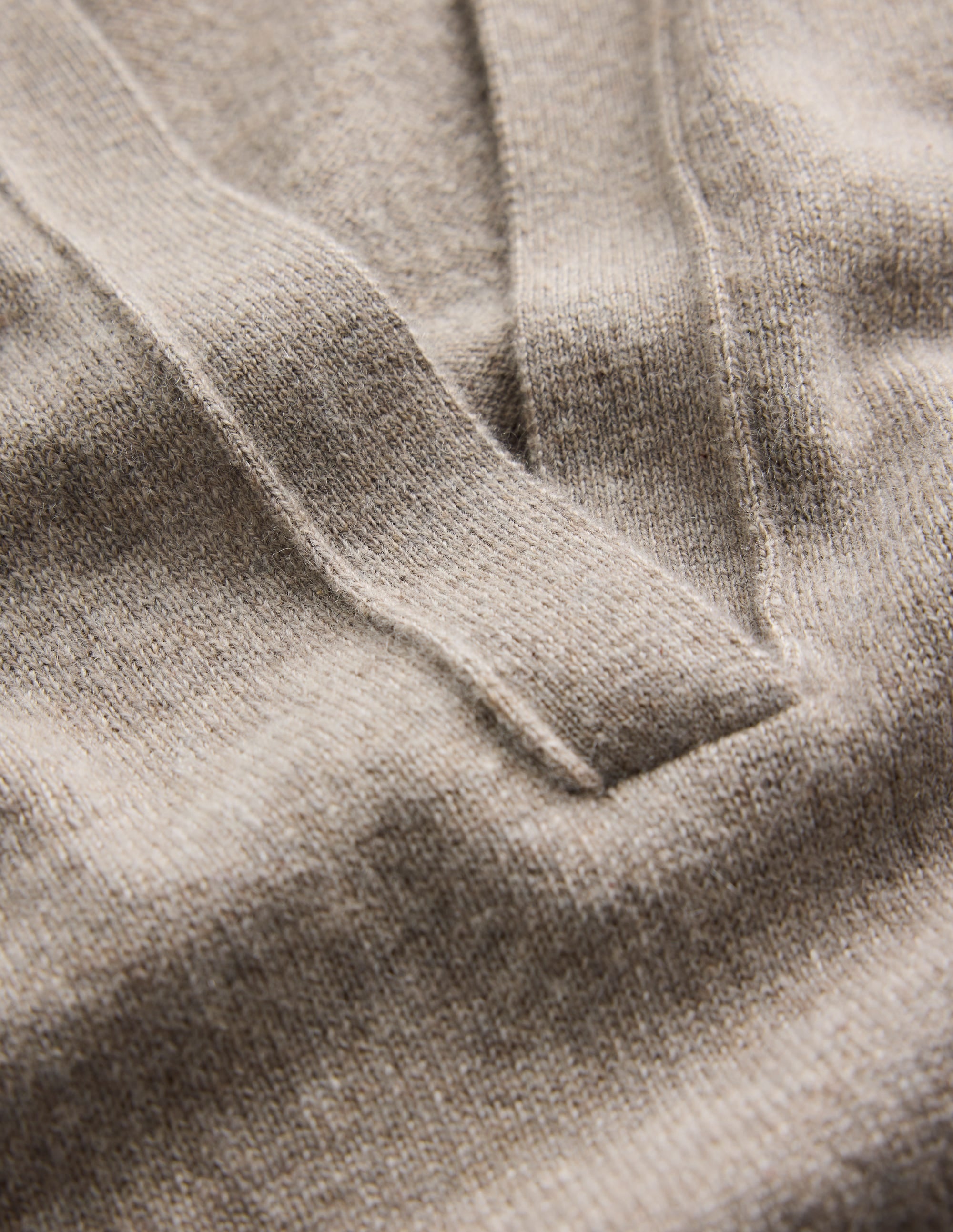 Elsie Cashmere Henley Sweater-Mink Melange - Image 6