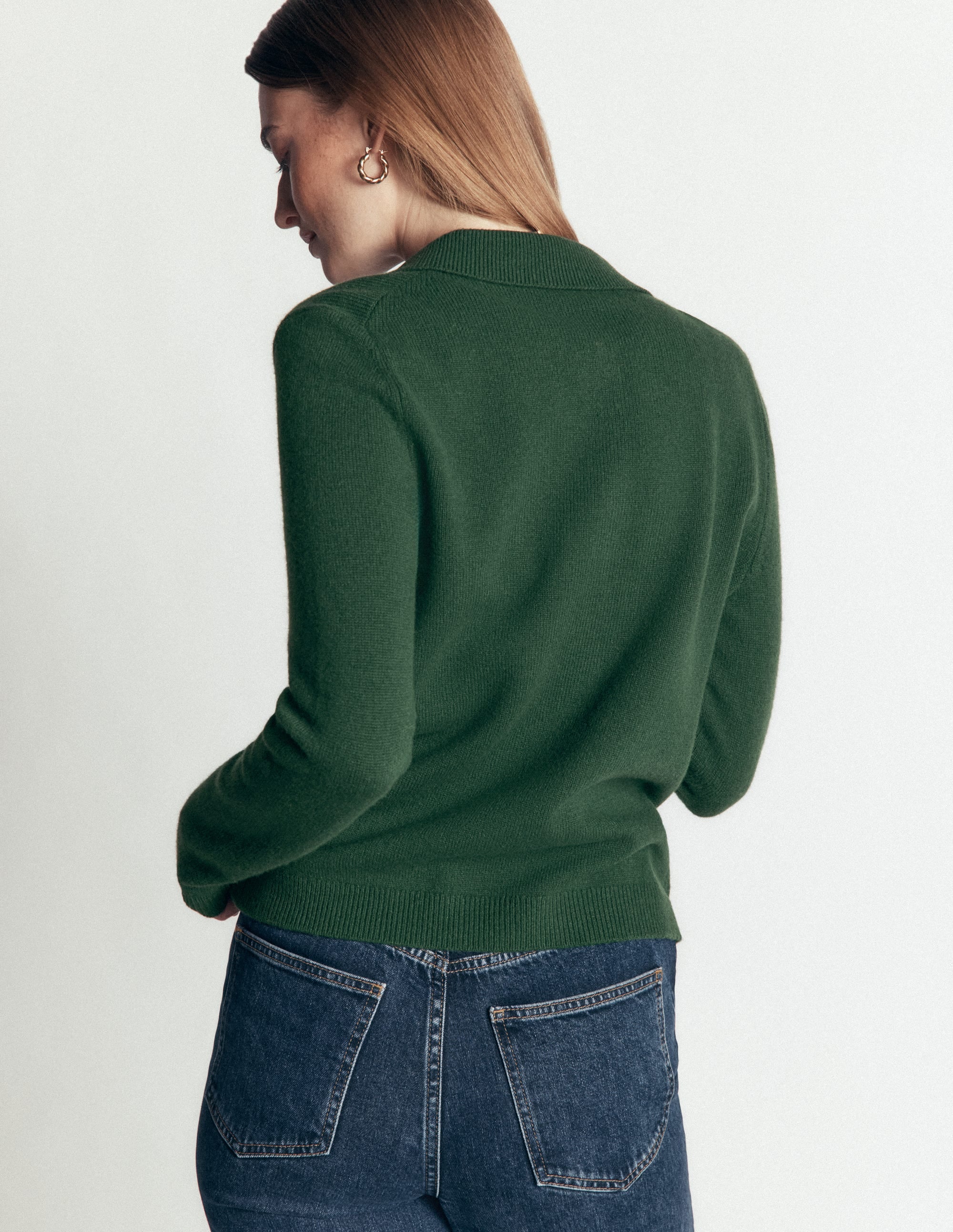 Marianne Merino Wool Sweater-Hunter Green - Image 3