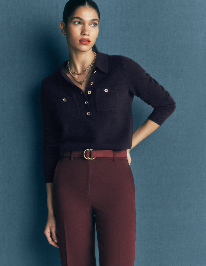 Marianne Merino Wool Sweater-Navy