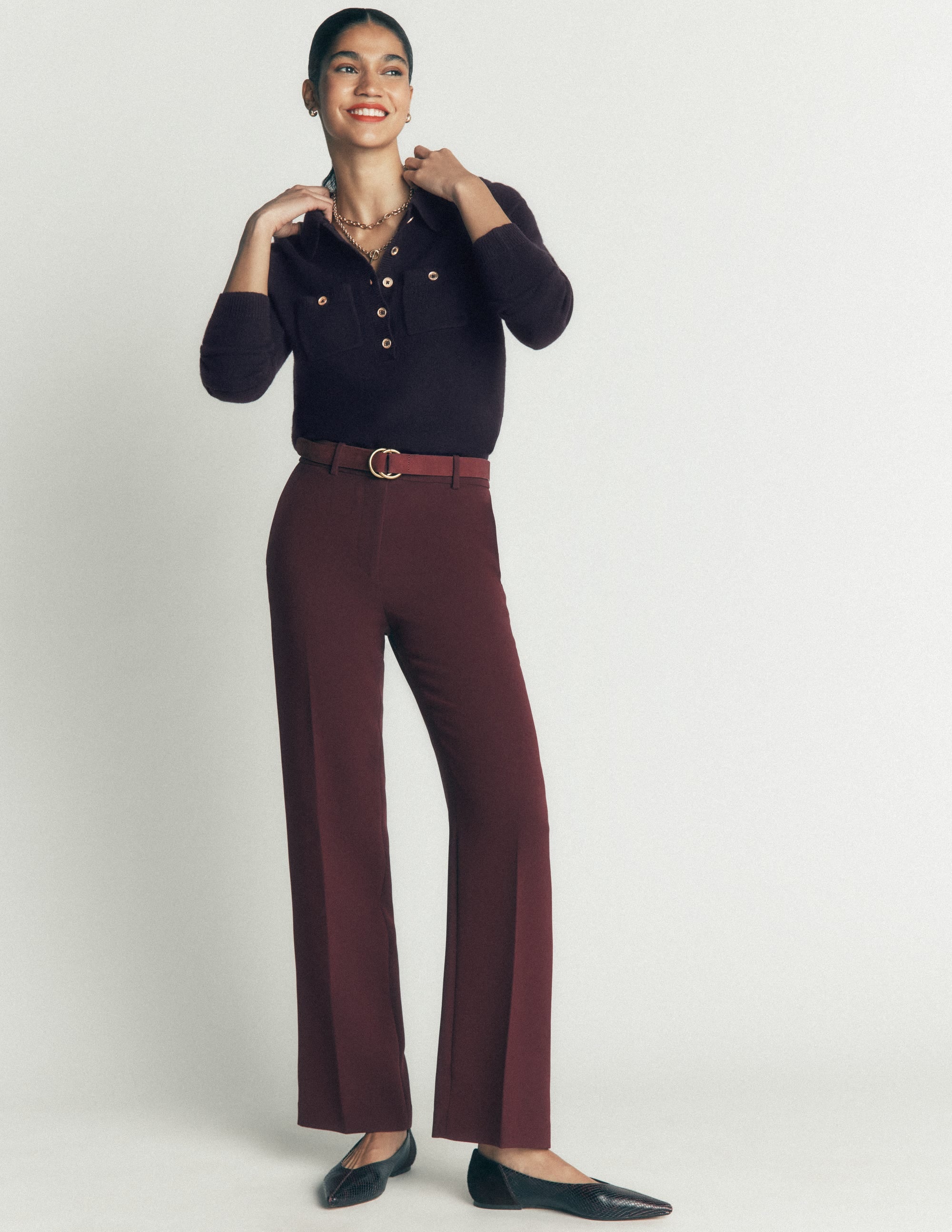 Marianne Merino Wool Sweater-Navy - Image 5