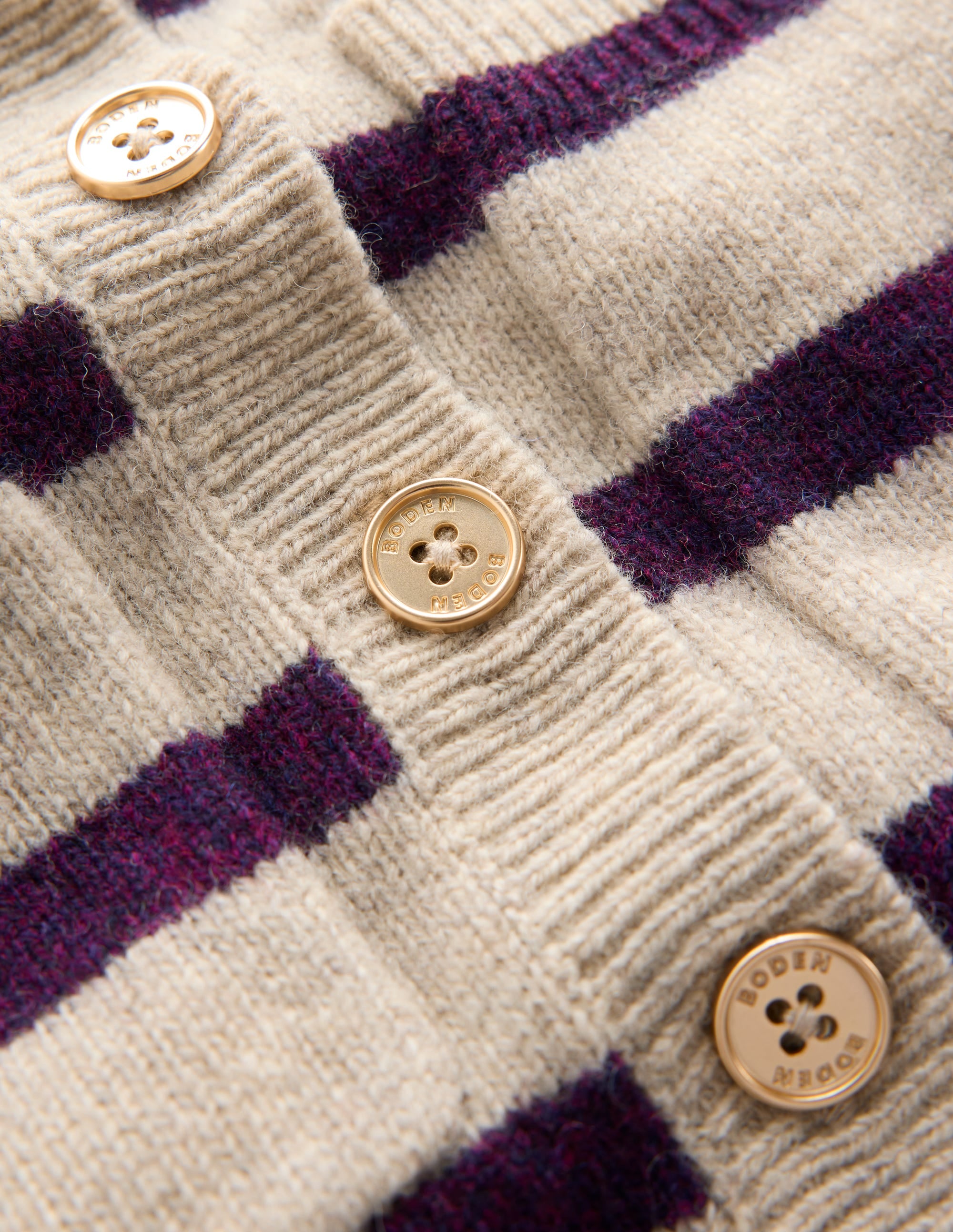 Marianne Merino Wool Sweater-Mink, Stripe - Image 6