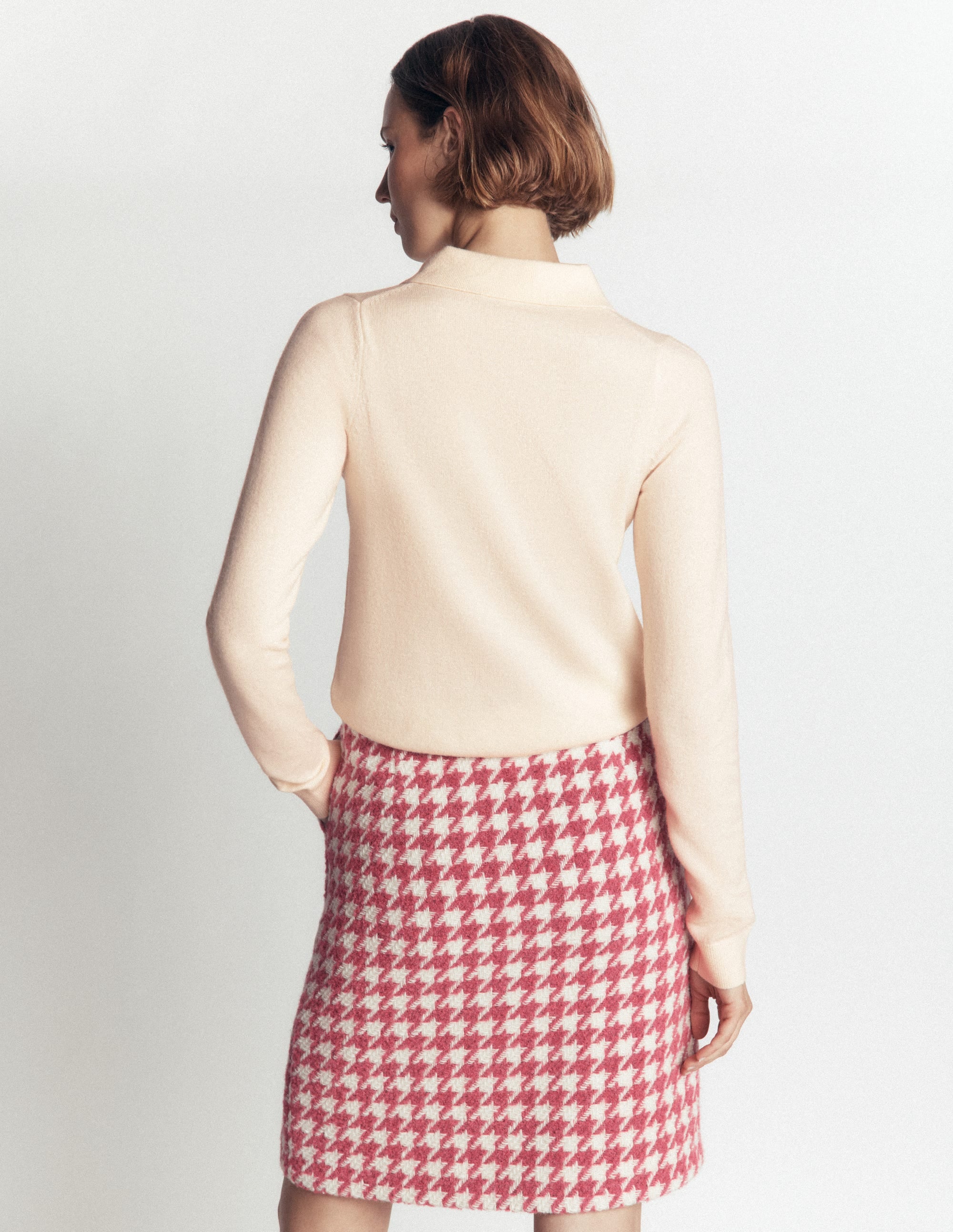 Bow Neck Knitted Sweater-Ivory - Image 3