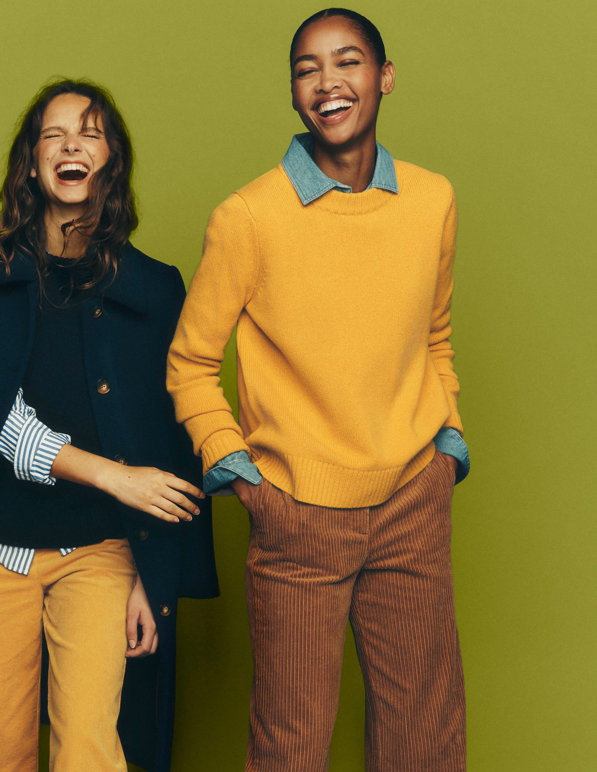 Marta Merino Wool Crew Sweater-Honey Yellow - Image 2