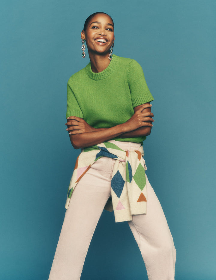Marta Merino Wool T-shirt-Juicy Apple