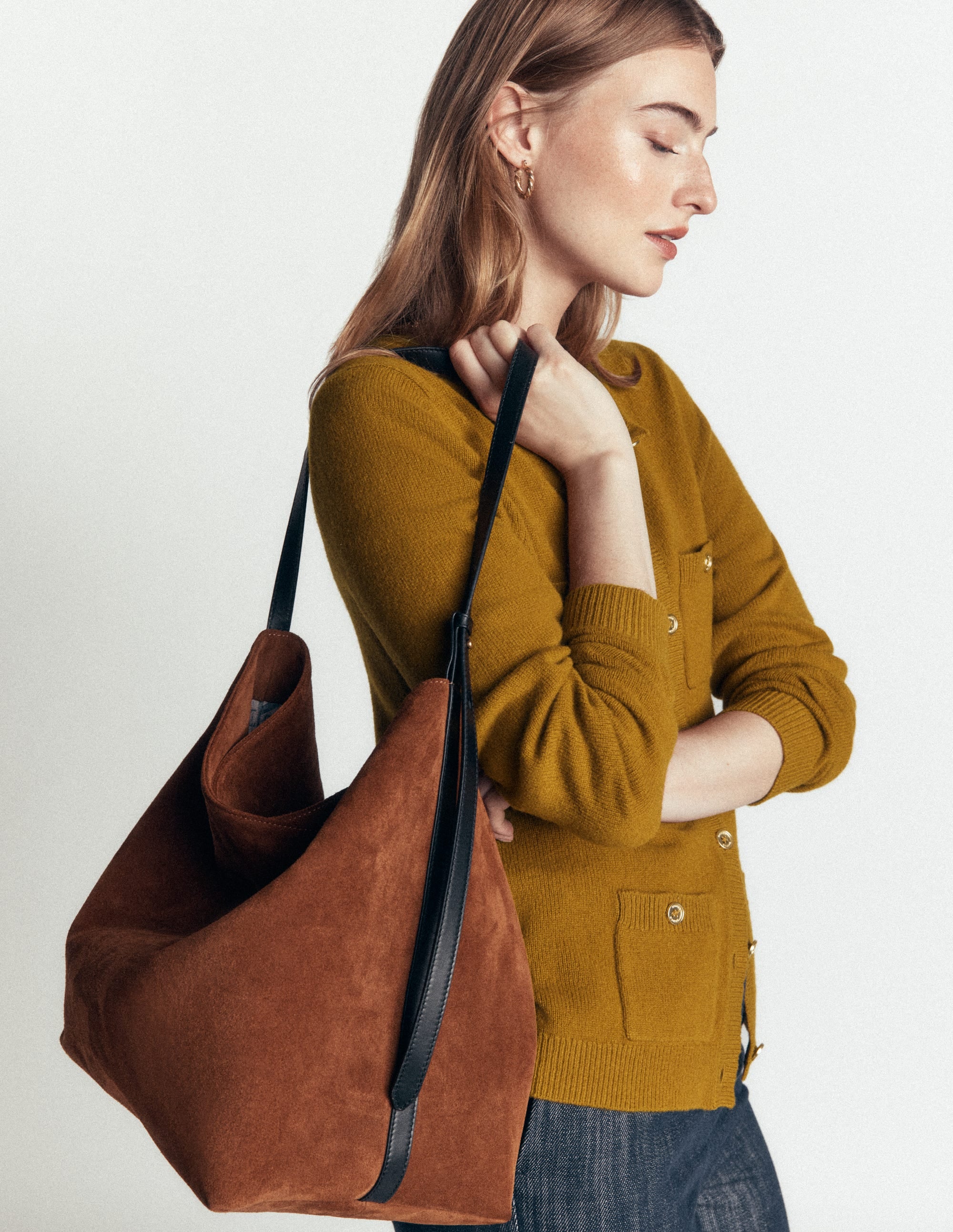 Marianne Merino Wool Cardigan-Spiced Chai - Image 3