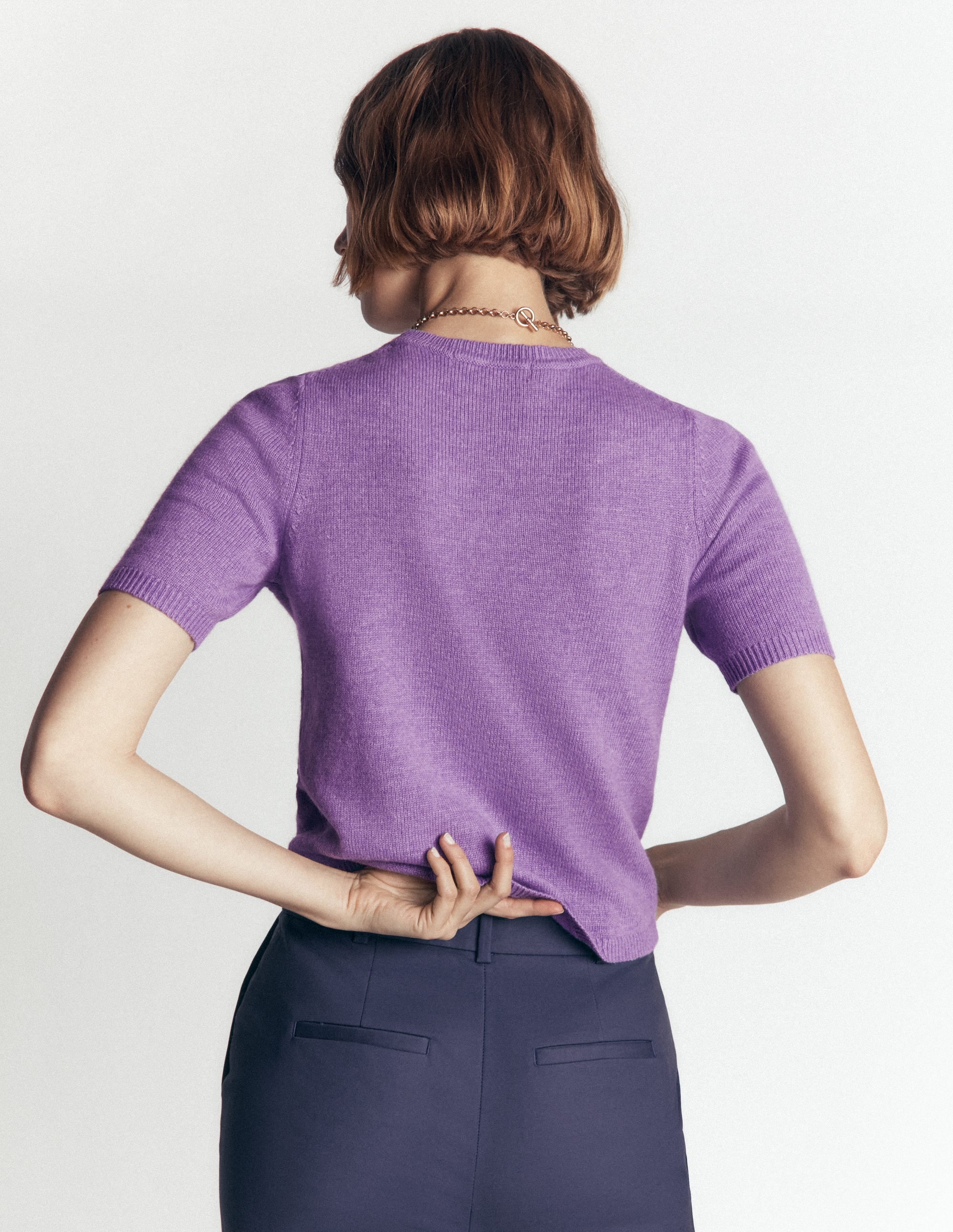 Ria Embellished Knit T-Shirt-Amethyst Purple - Image 4
