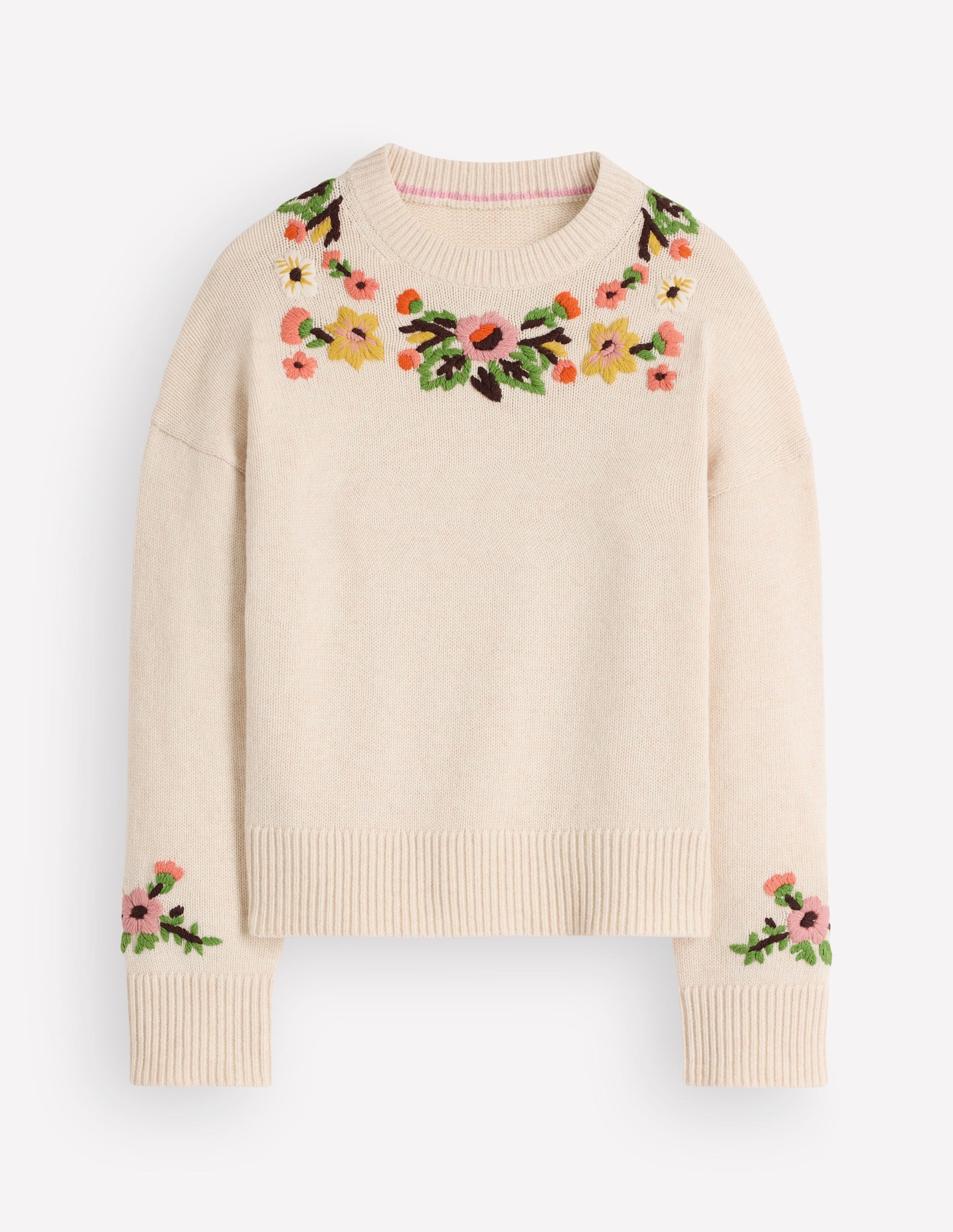 Ella Embroidered Knit Sweater-Ivory Embroidery-6