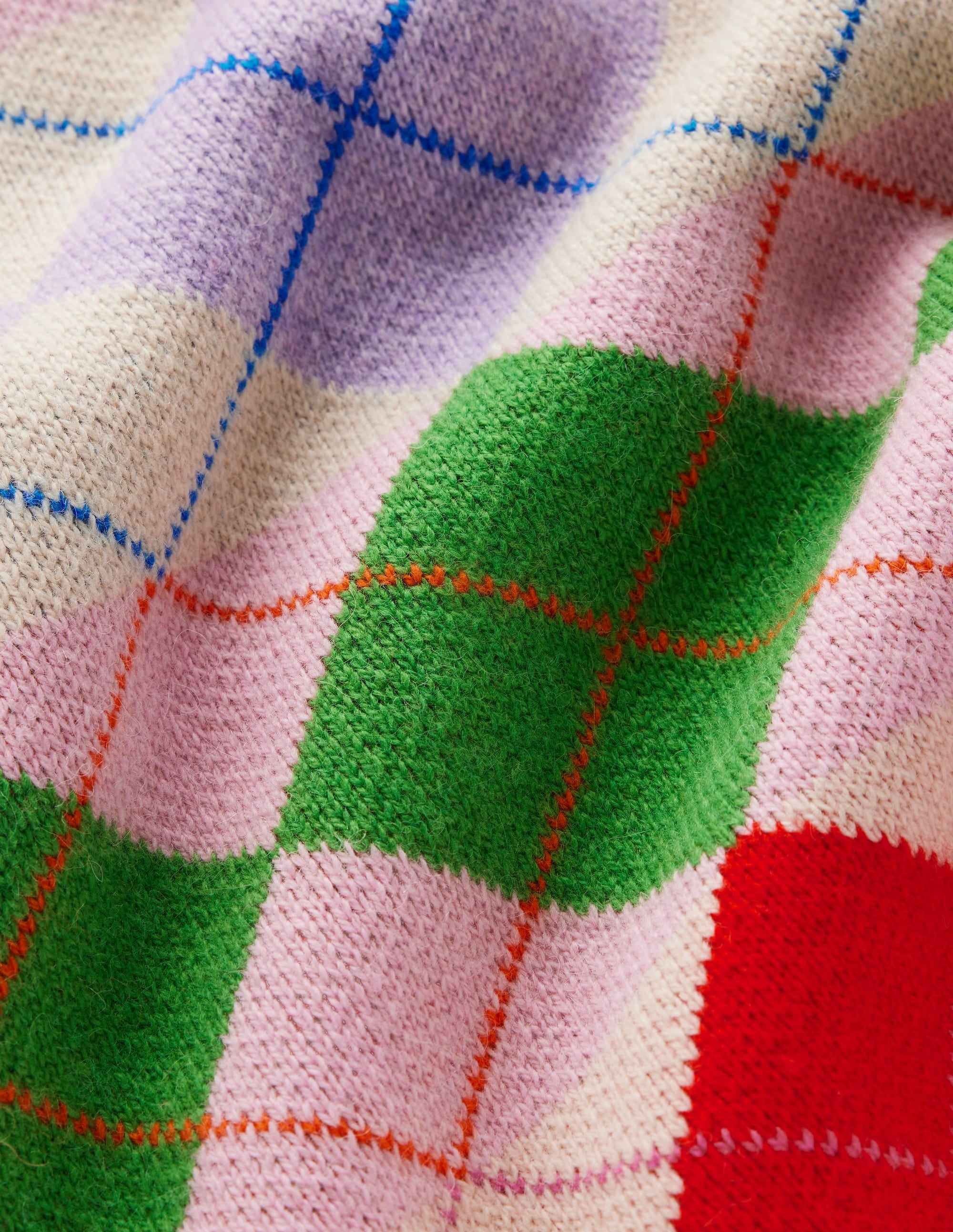 Ariadne Alpaca Blend Sweater-Multi Argyle - Image 8